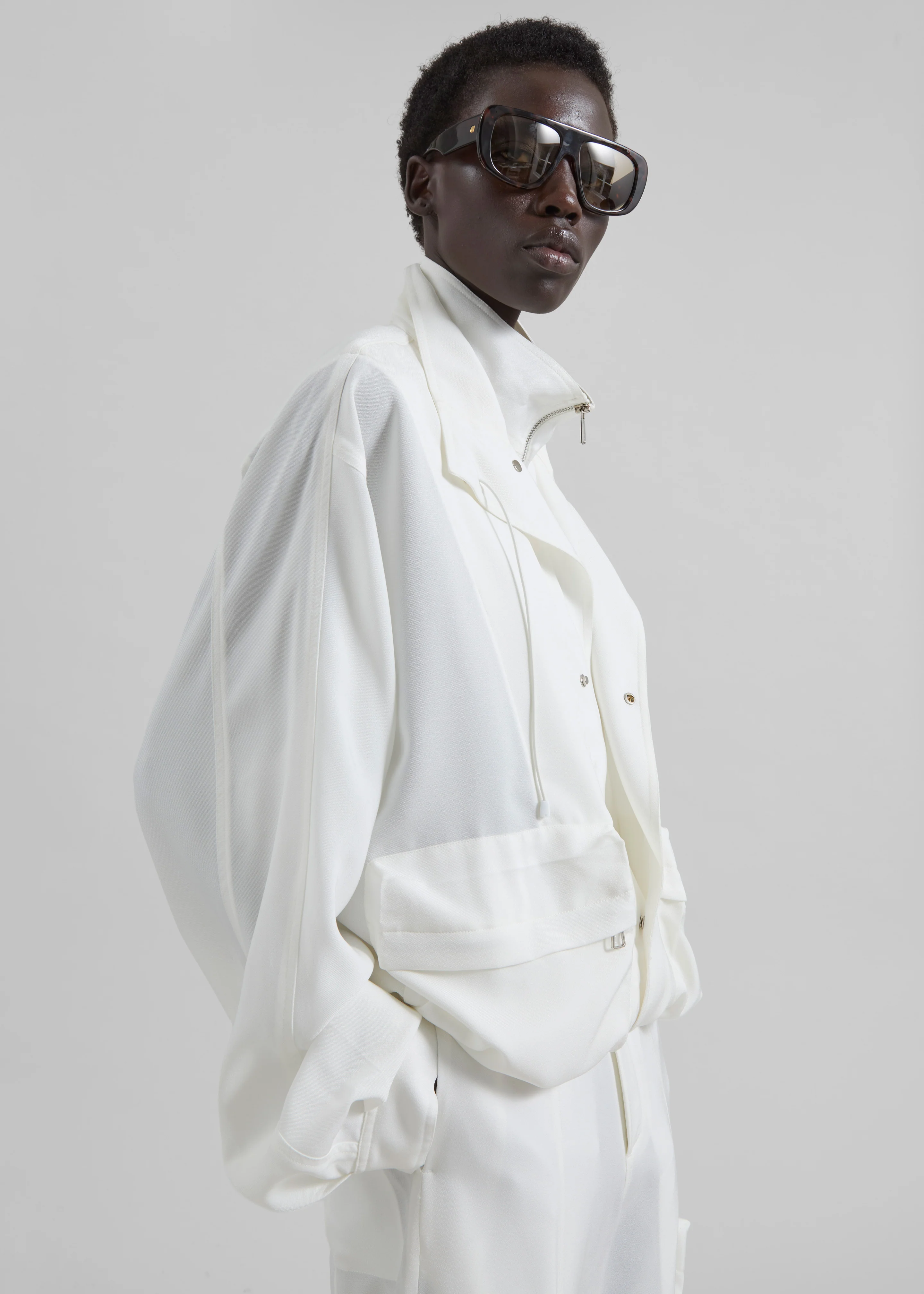 Breya Fluid Jacket - White - Image 3