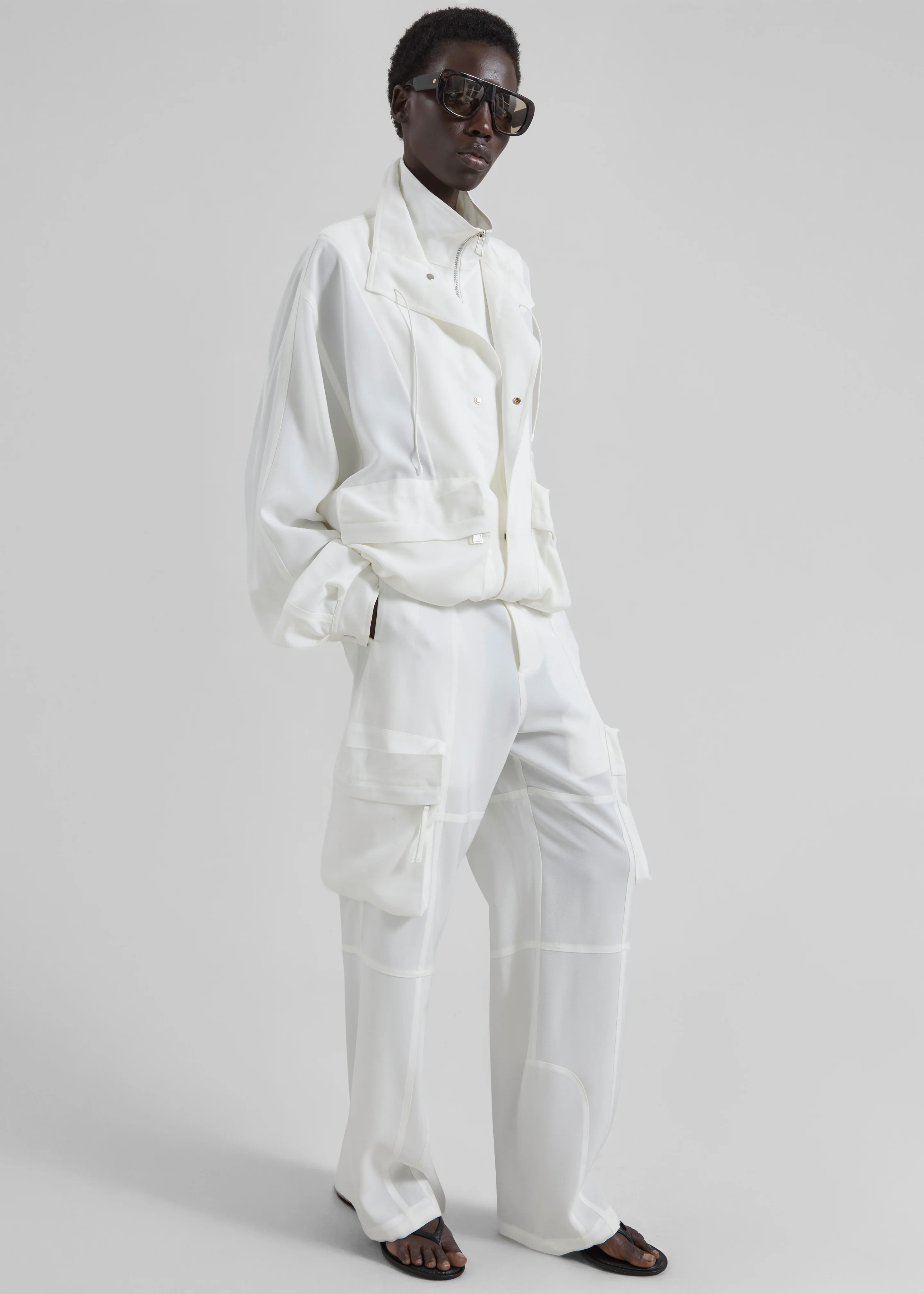 Breya Fluid Jacket - White - Image 4