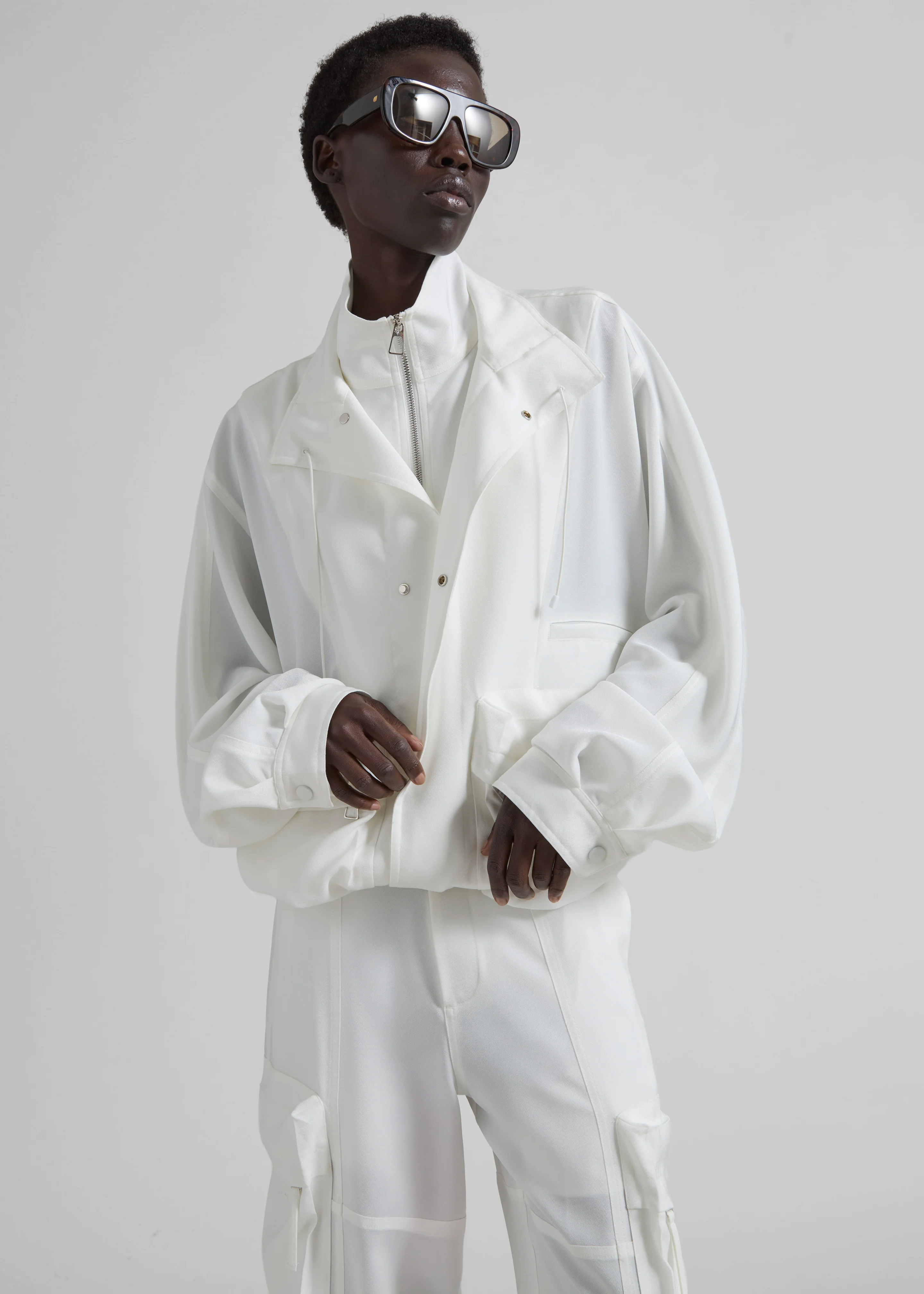 Breya Fluid Jacket - White - Image 5
