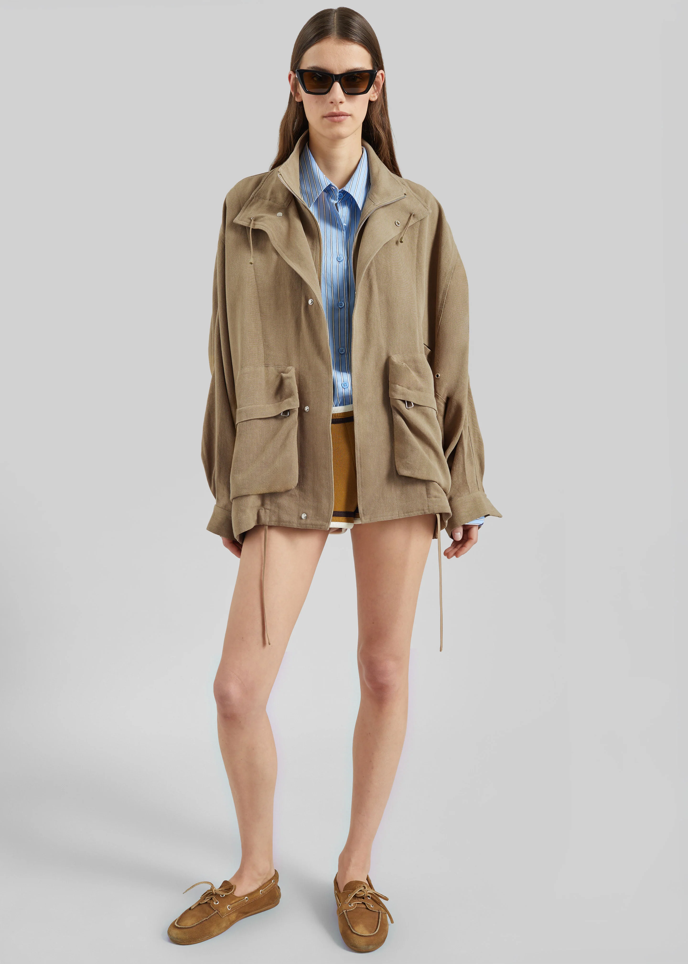Breya Linen Fluid Jacket - Camel - Image 2