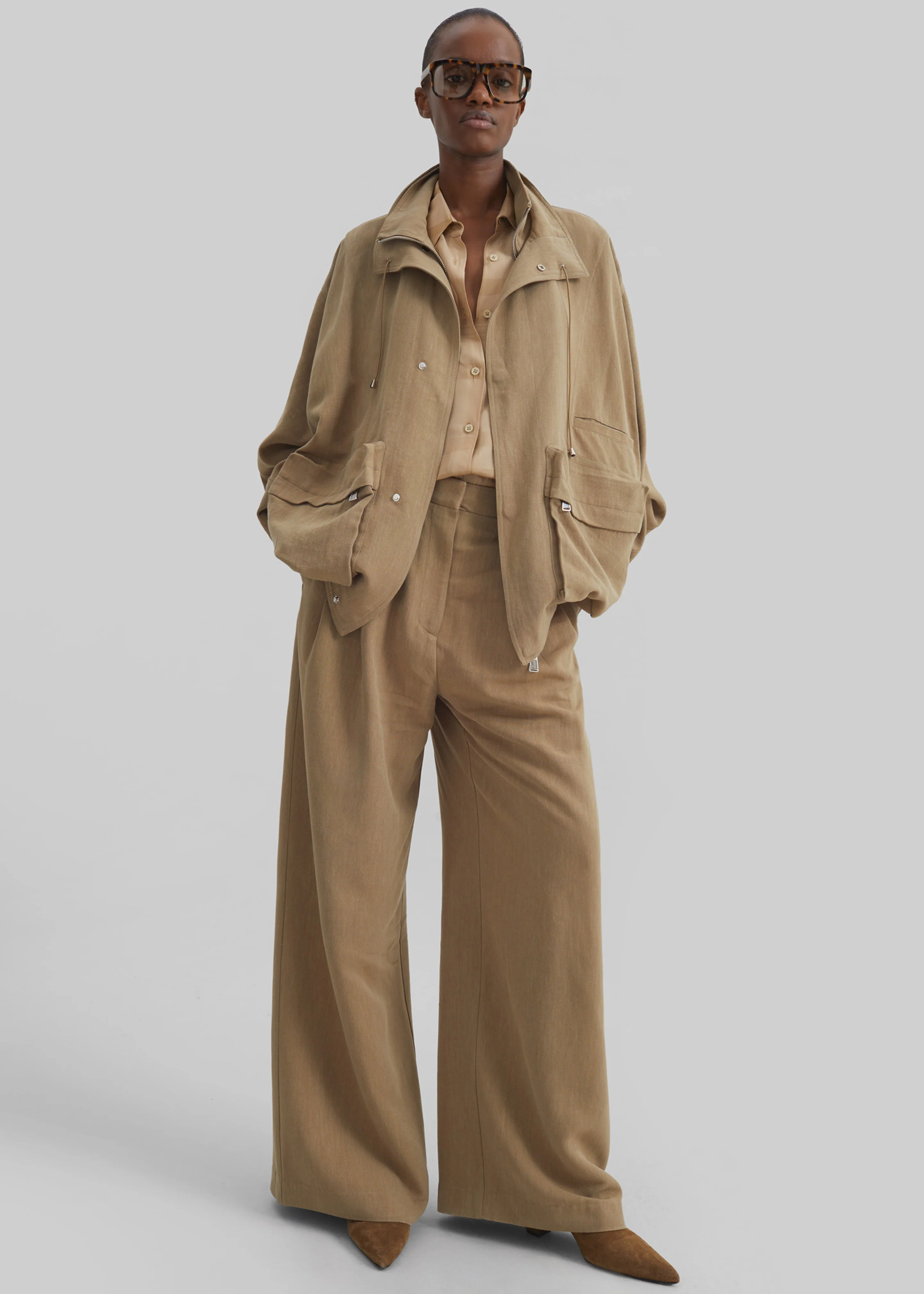 Breya Linen Fluid Jacket - Camel - Image 6