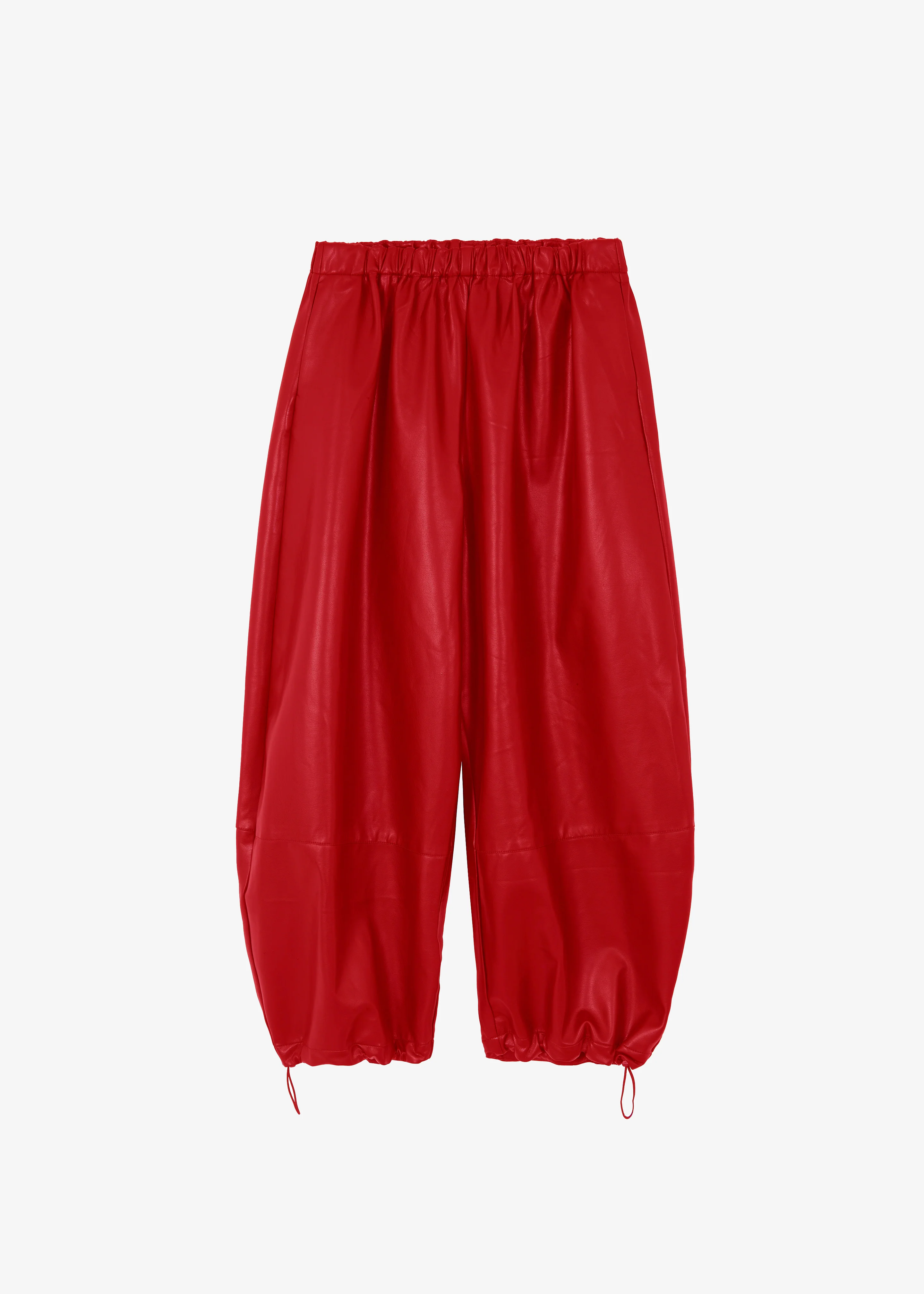 Briar Faux Leather Balloon Pants - Red - Image 11