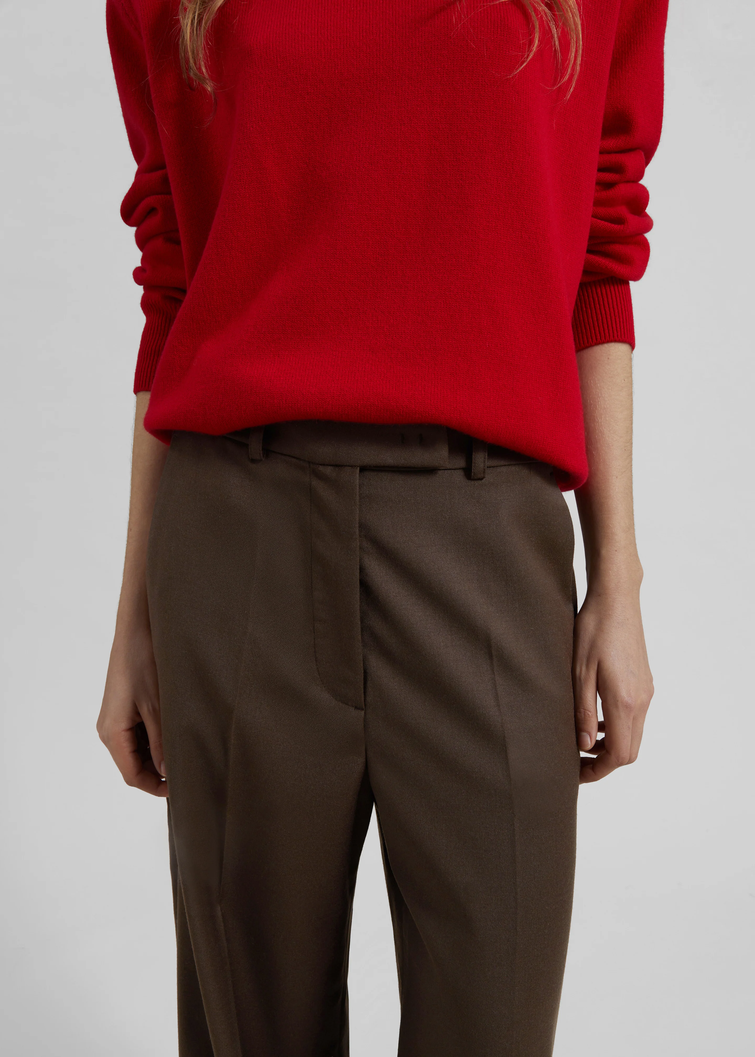 Brickell Flannel Trousers - Mocha - Image 3