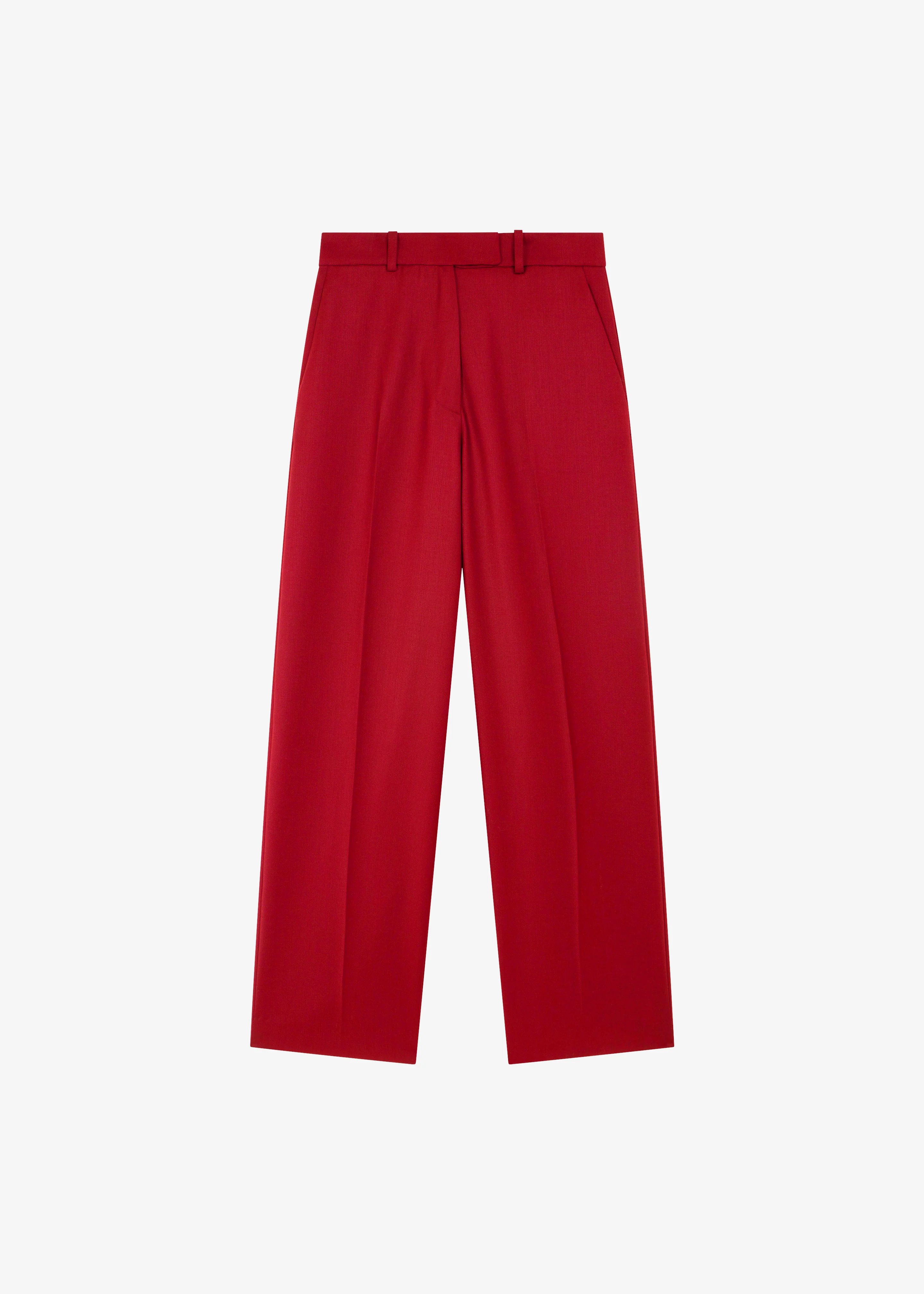 Brickell Satin Trousers - Red - Image 7