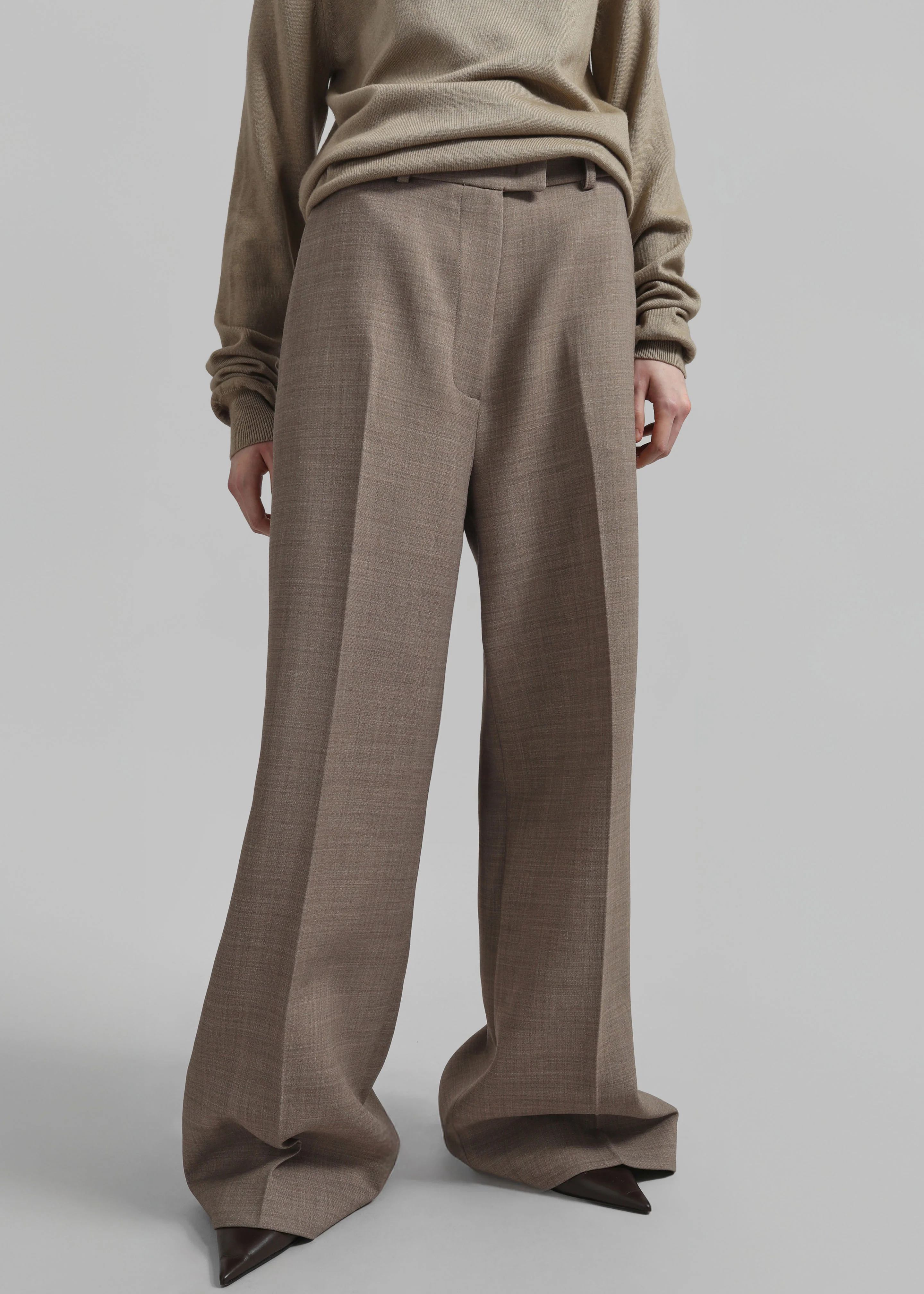 Brickell Trousers - Taupe Melange - Image 2