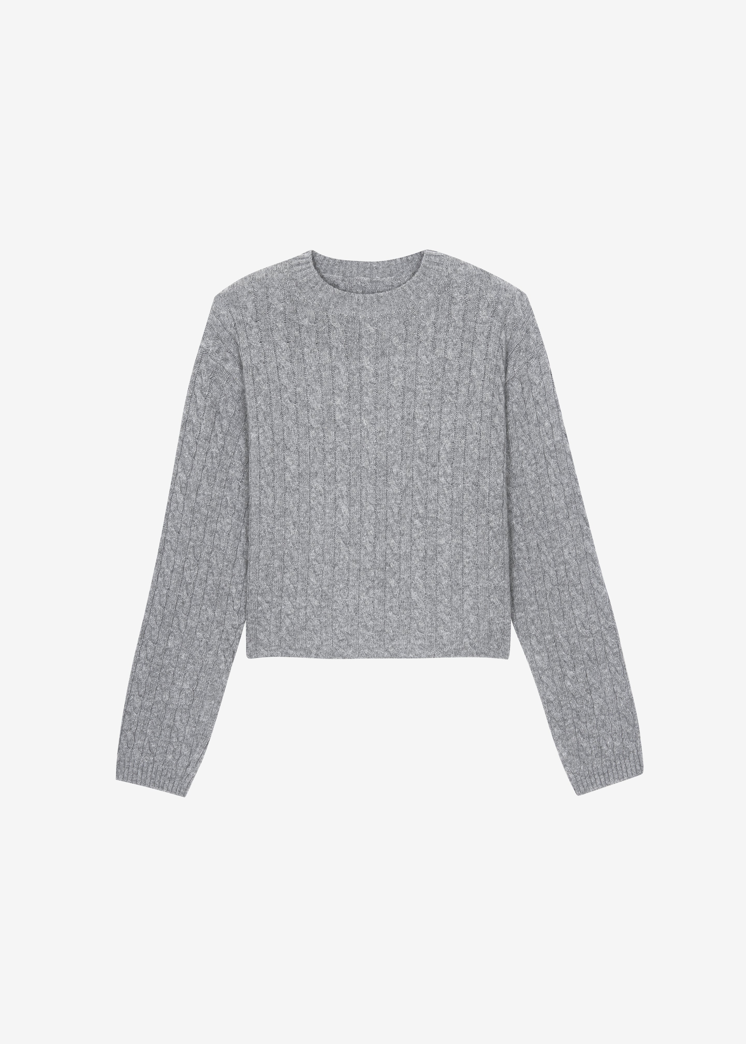 Brisbane Cropped Boxy Sweater - Grey - Image 9