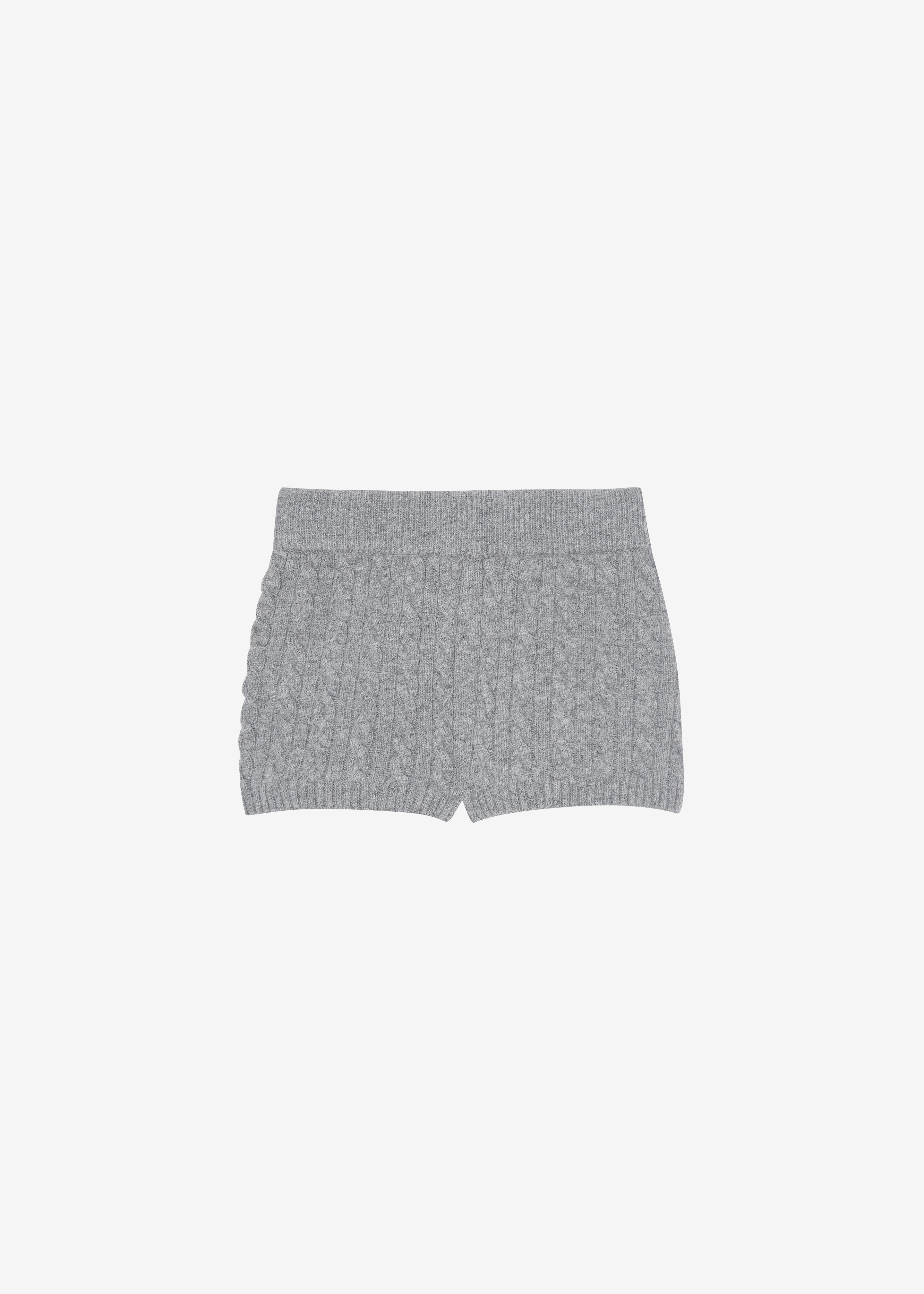Brisbane Knit Mini Shorts - Grey - Image 9