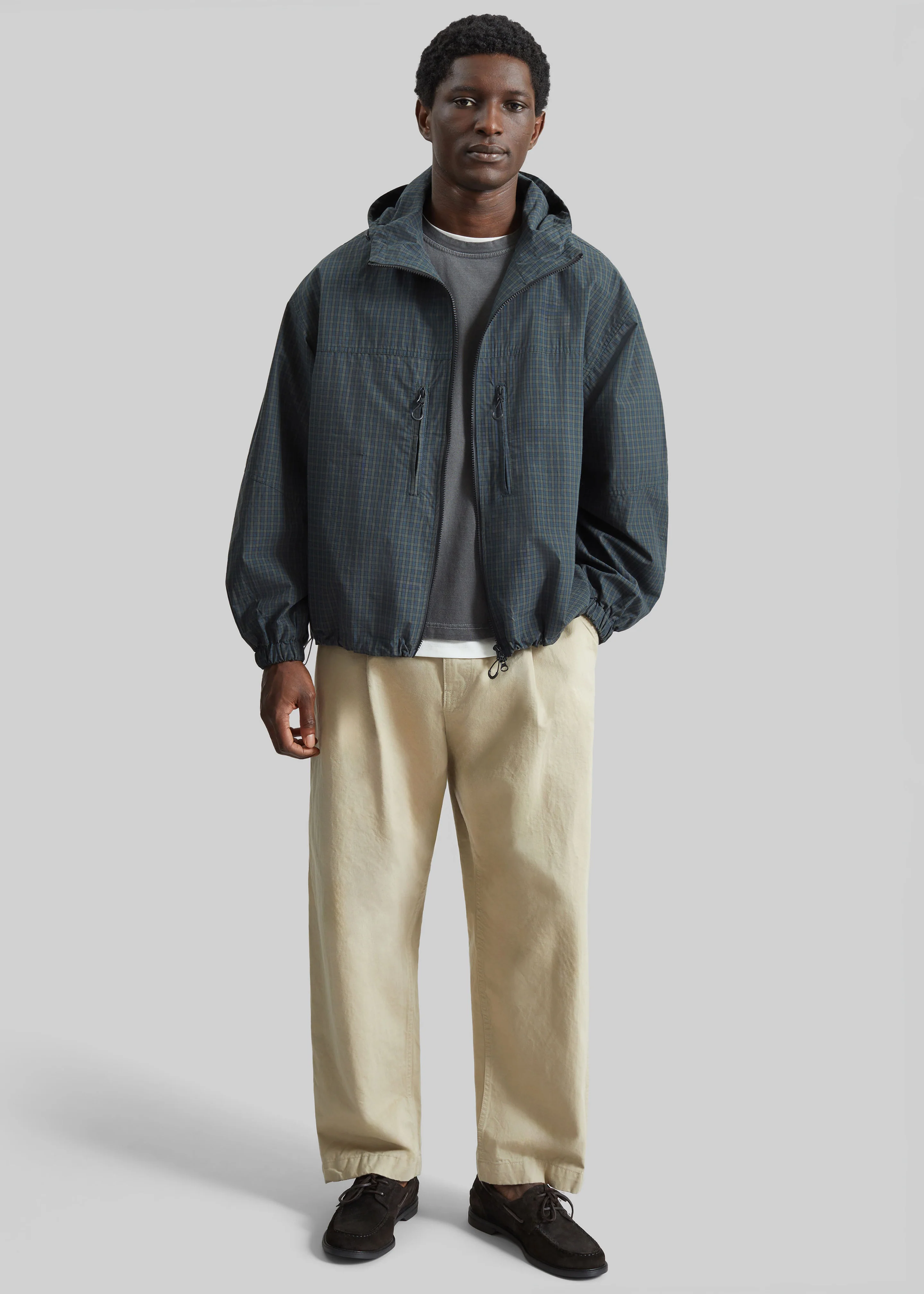Bristol Windbreaker Jacket - Green Plaid - Image 4