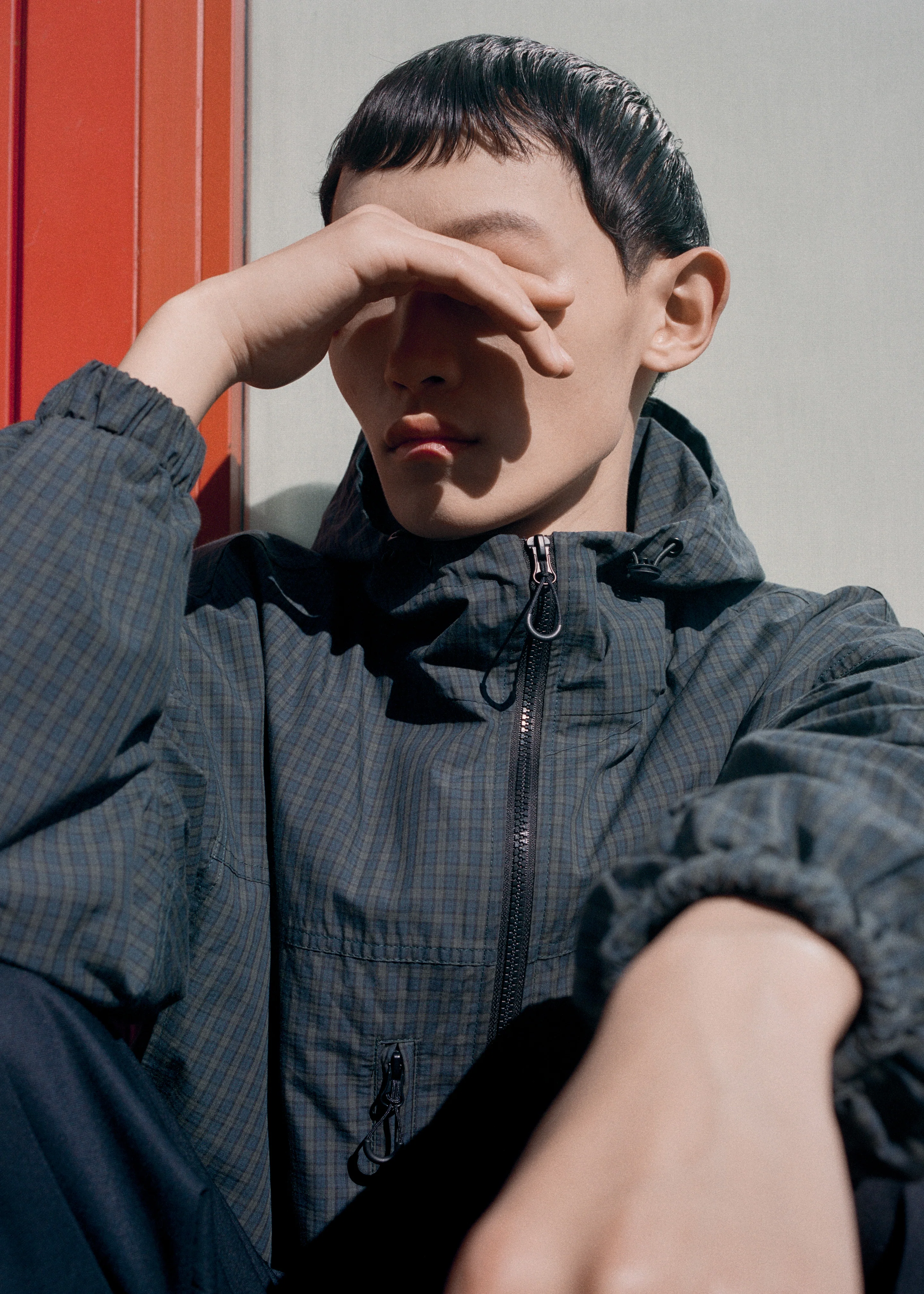 Bristol Windbreaker Jacket - Green Plaid - Image 8