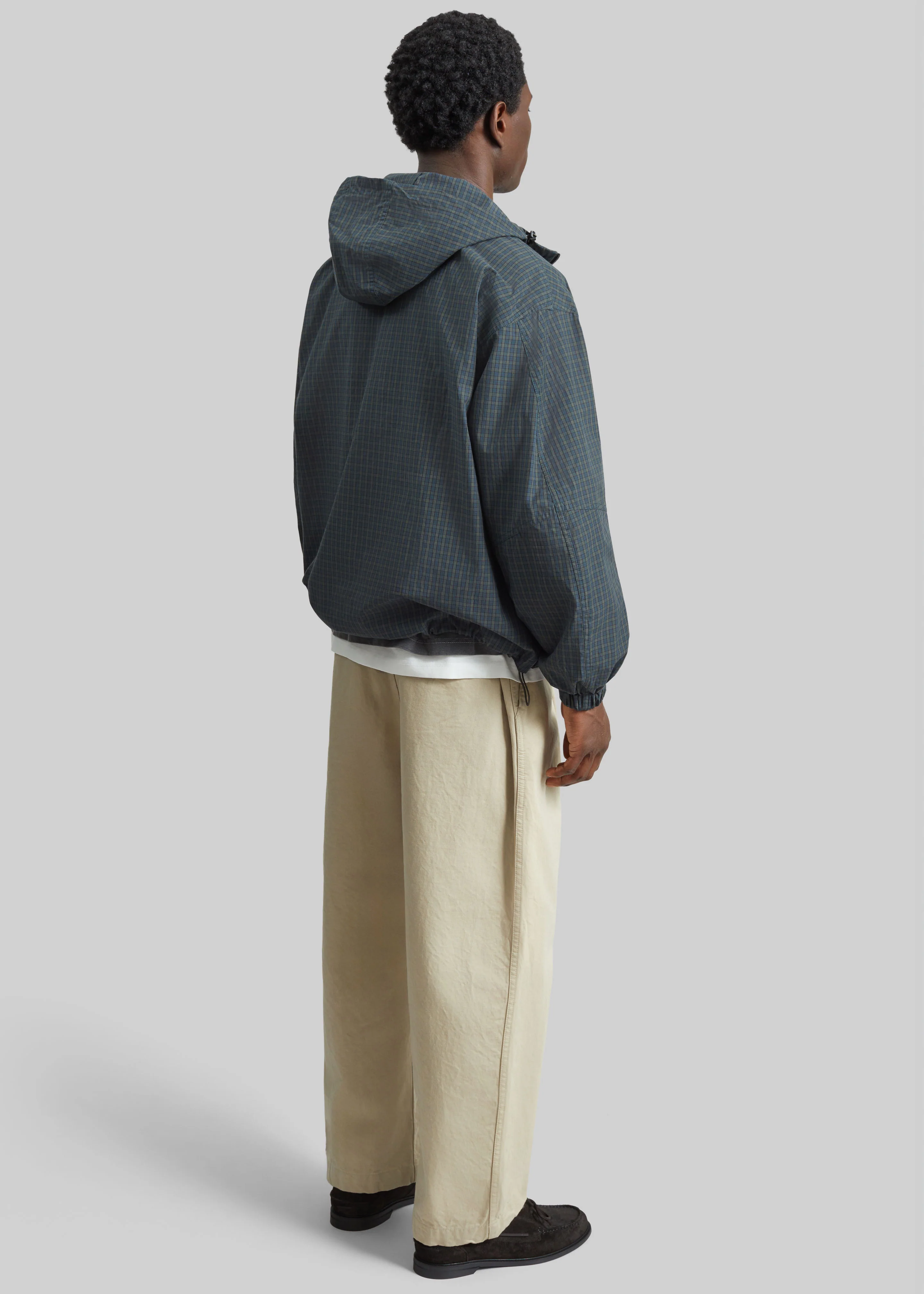 Bristol Windbreaker Jacket - Green Plaid - Image 9