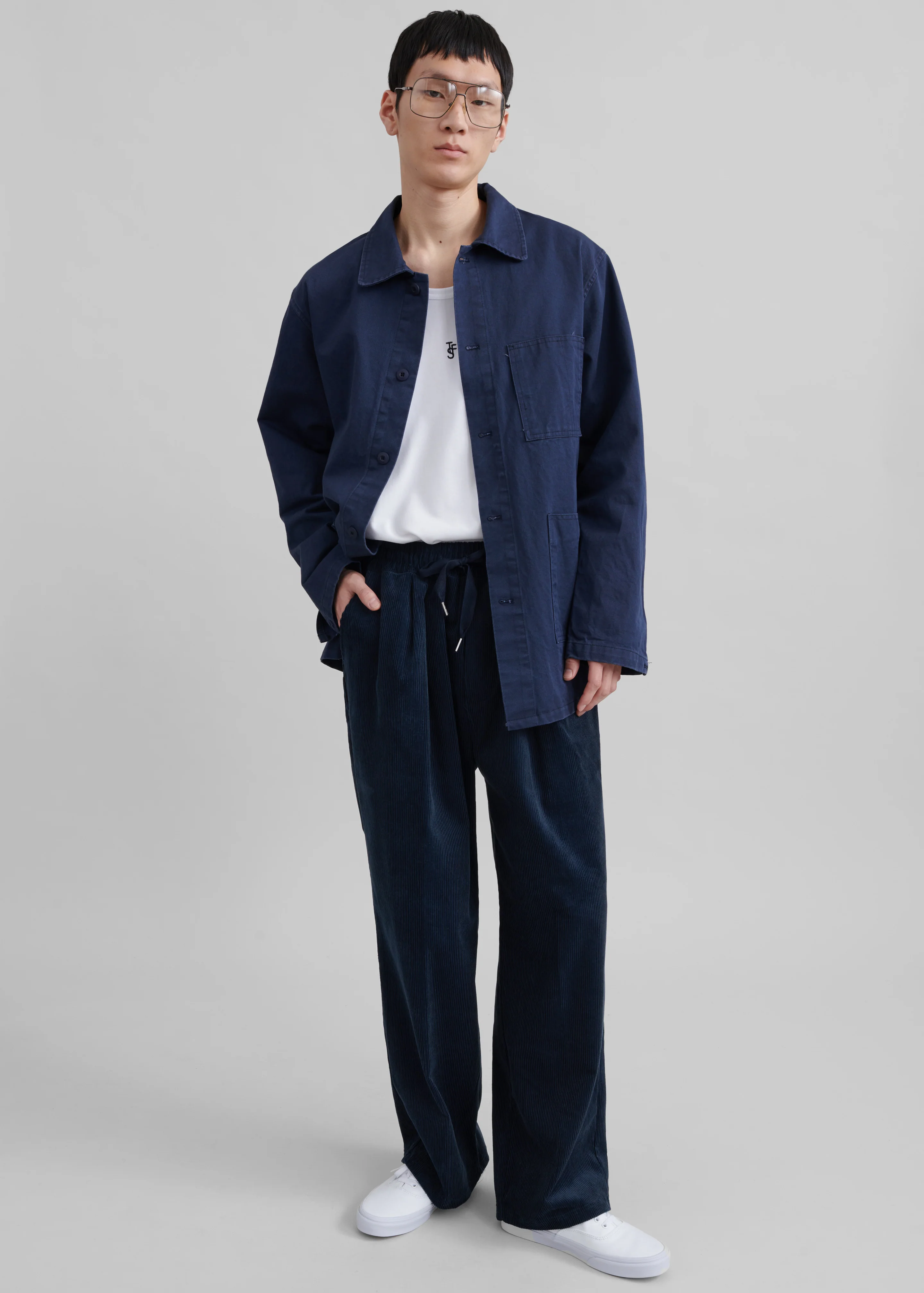 Brixton Corduroy Joggers - Navy - Image 5