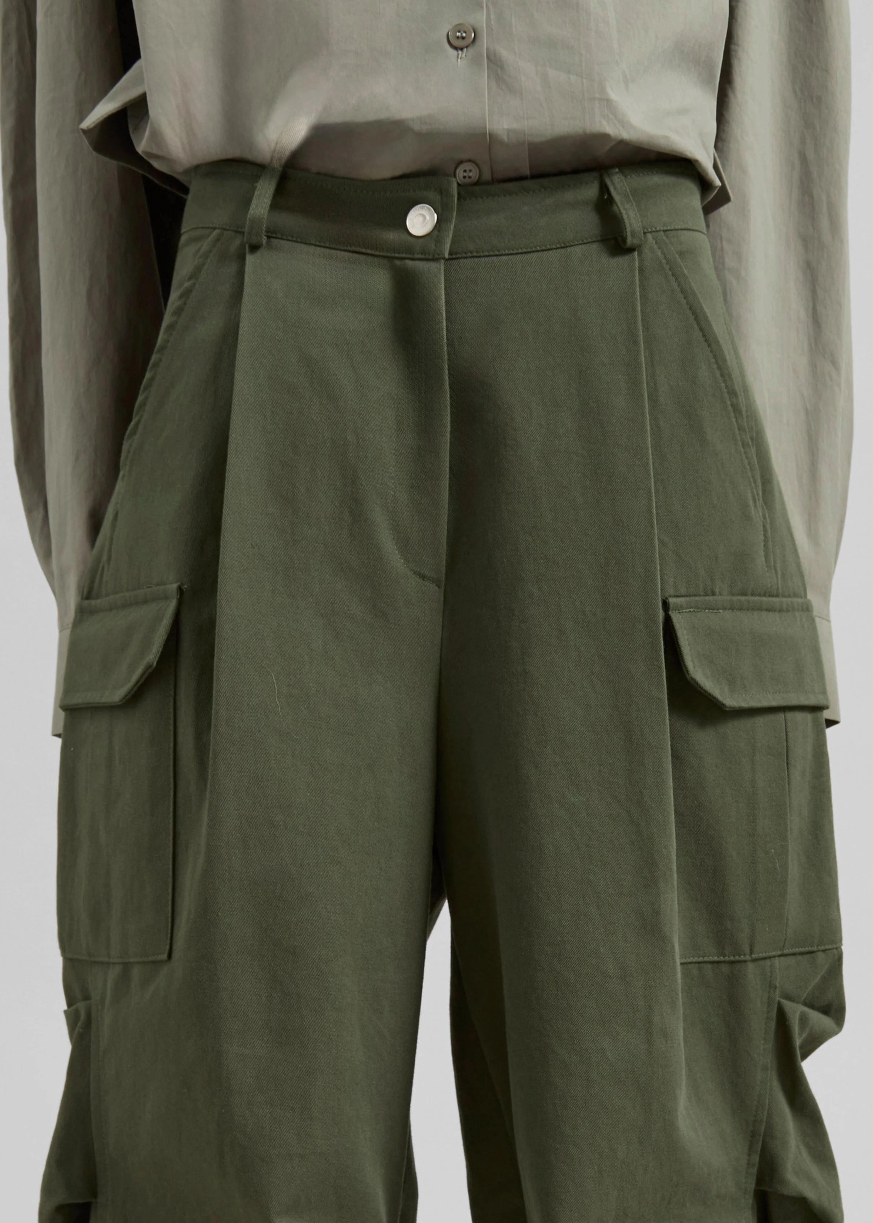 Bronte Cargo Pants - Army Green - Image 3