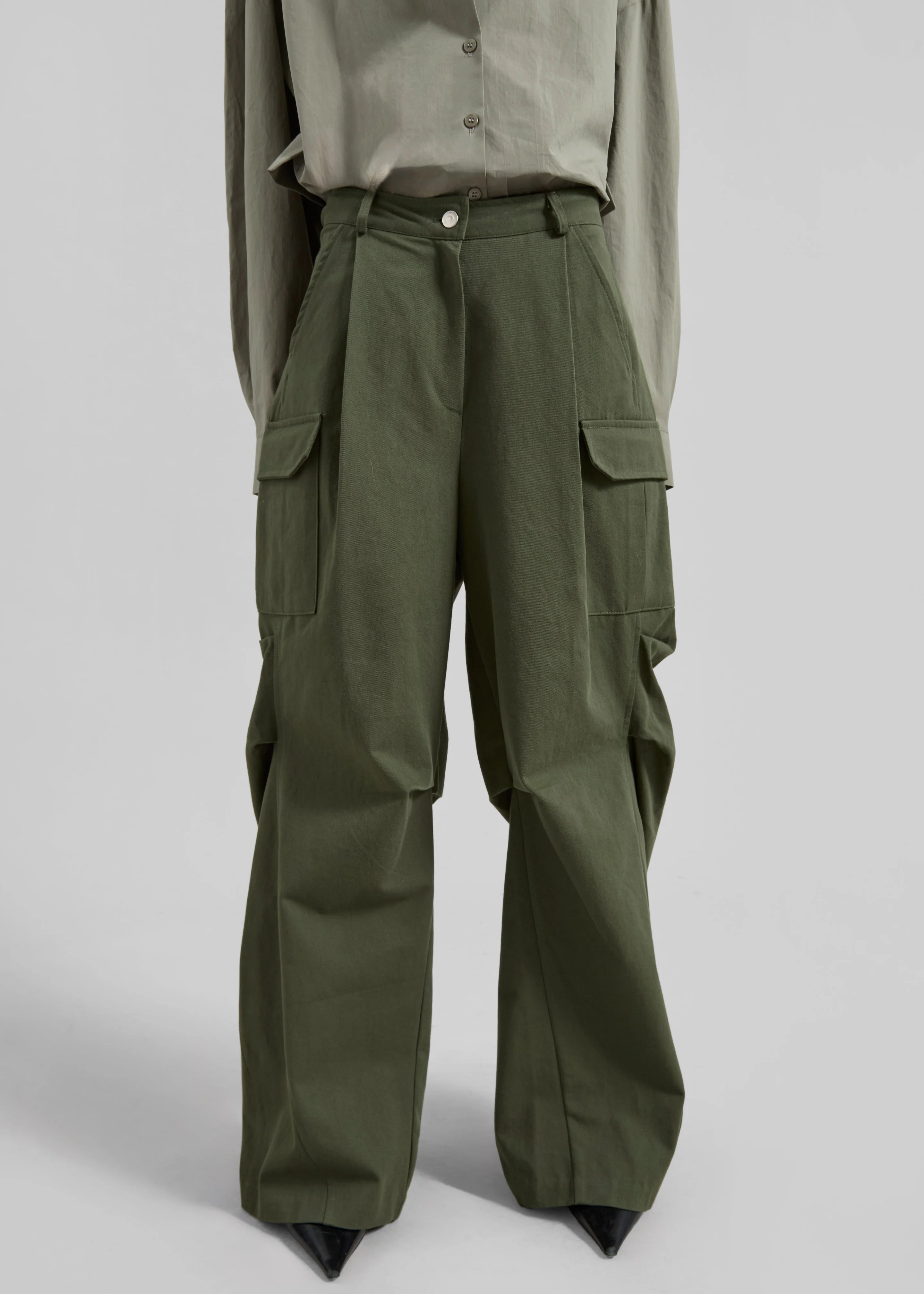 Bronte Cargo Pants - Army Green - Image 5