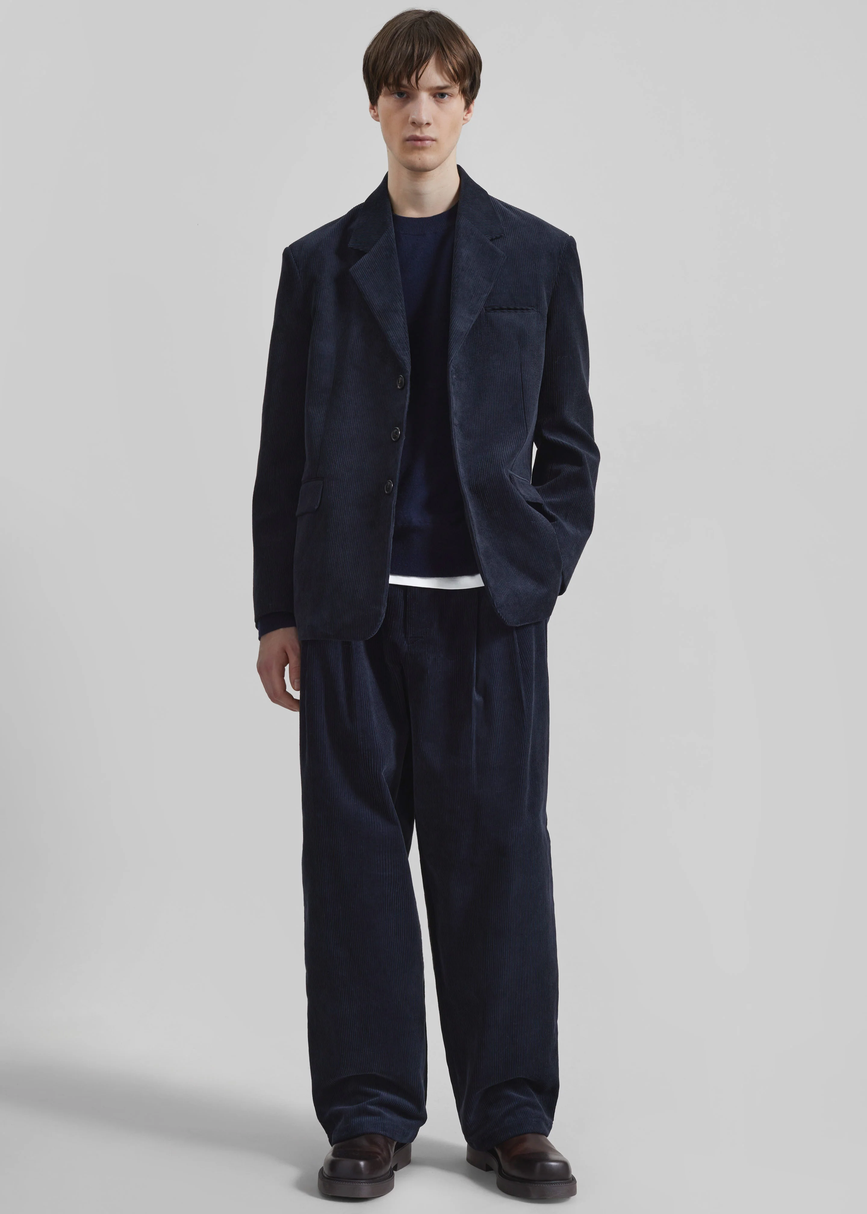 Bryant Corduroy Blazer - Dark Navy - Image 2