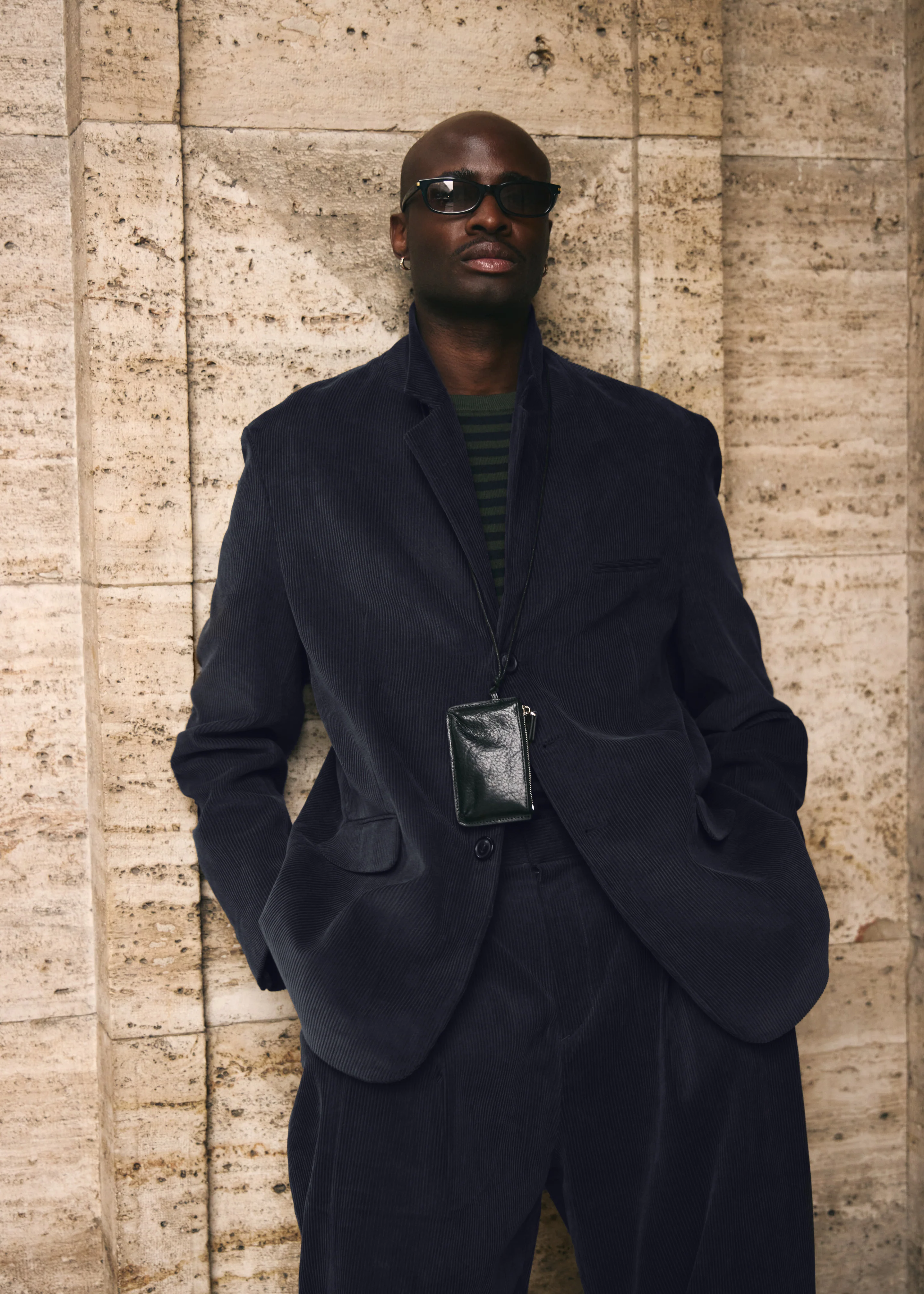Bryant Corduroy Blazer - Dark Navy - Image 6