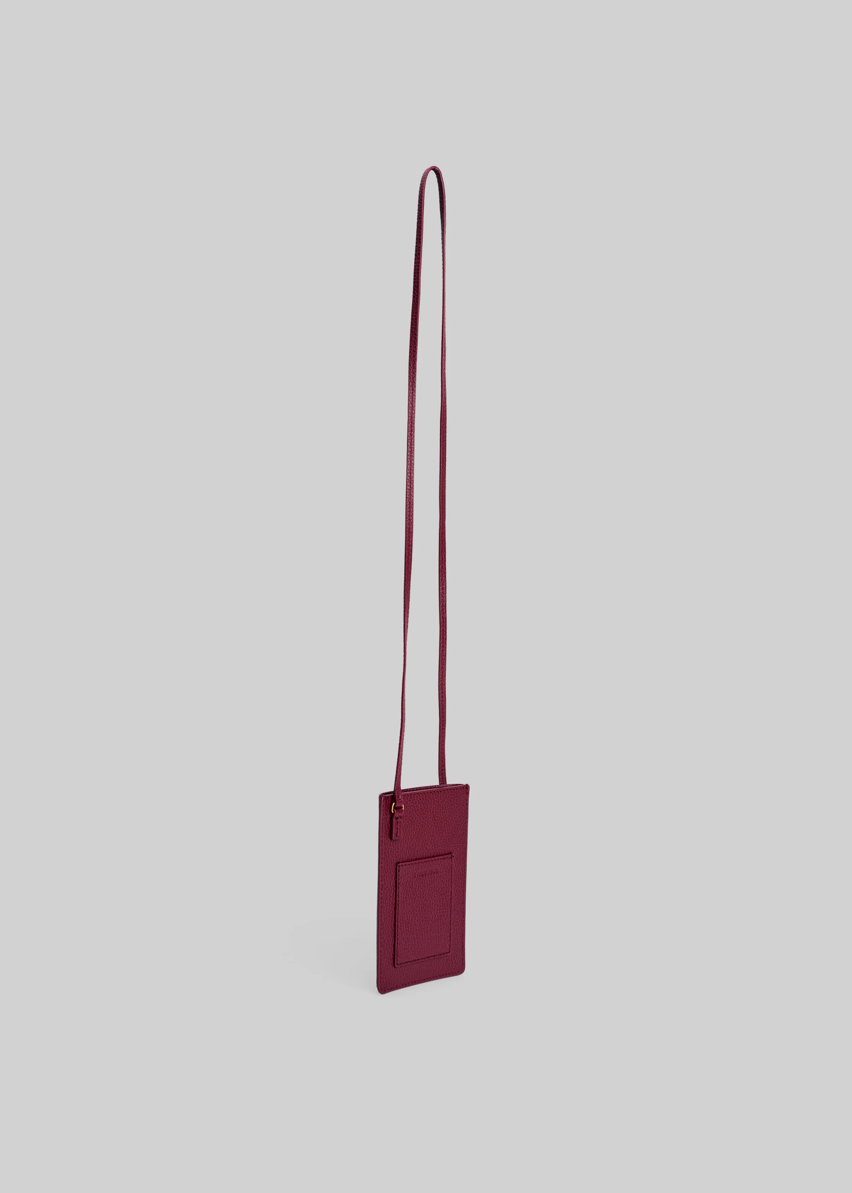 By Malene Birger Aya Phone Leather Pouch - Cabernet - Image 6