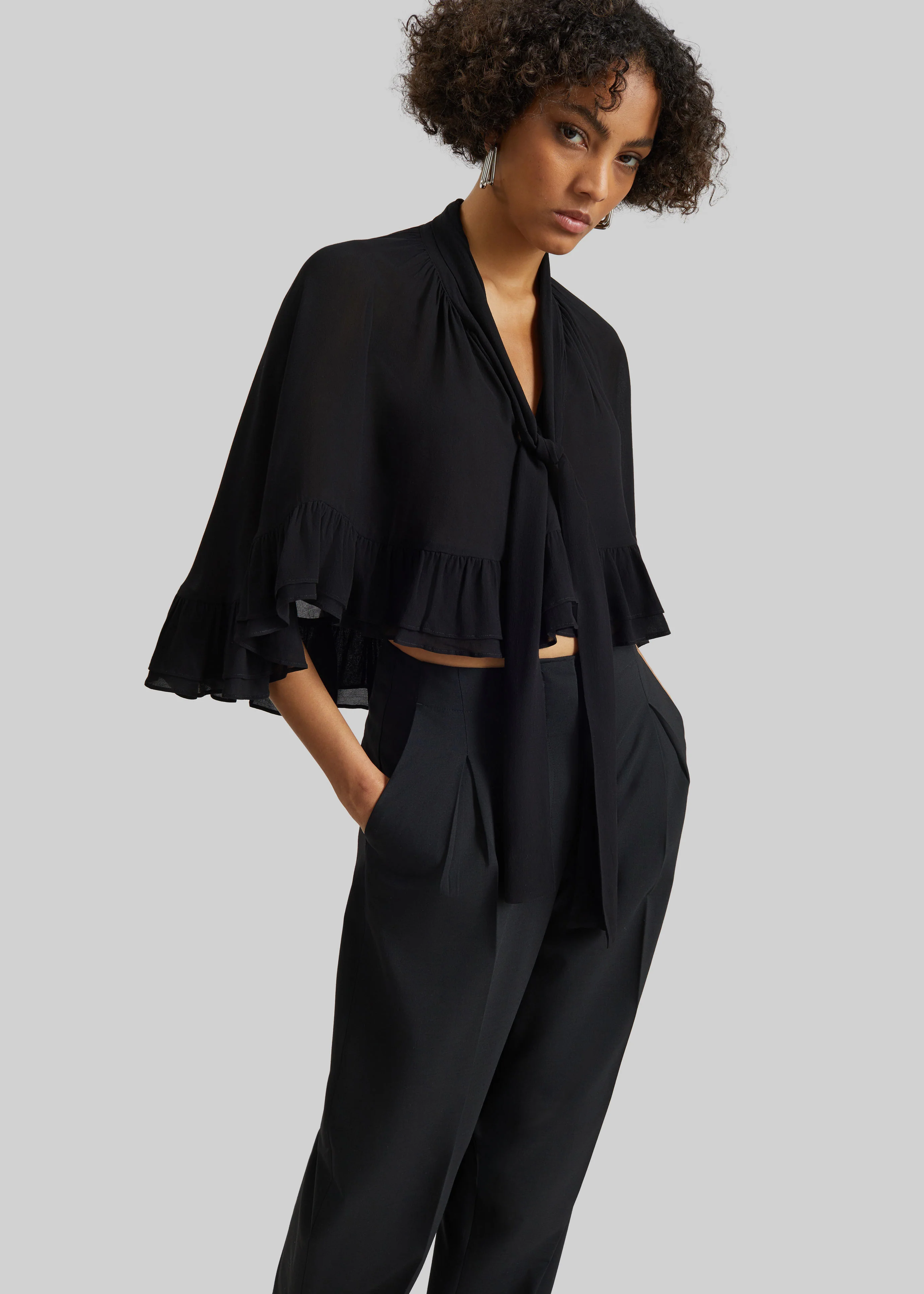 By Malene Birger Cedi Cape - Black - Image 7