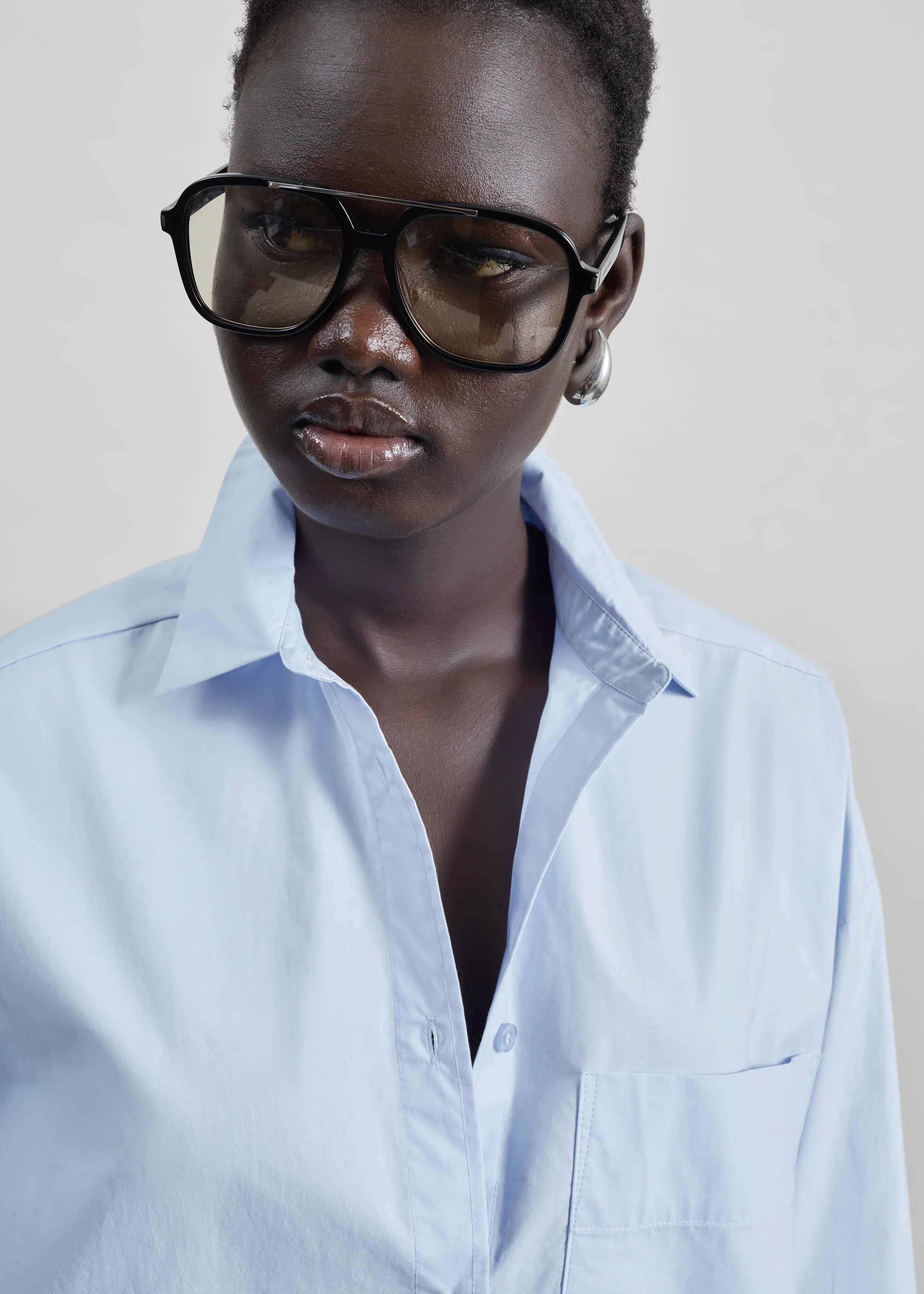 By Malene Birger Derris Cotton Shirt - Periwinkle Blue - Image 3