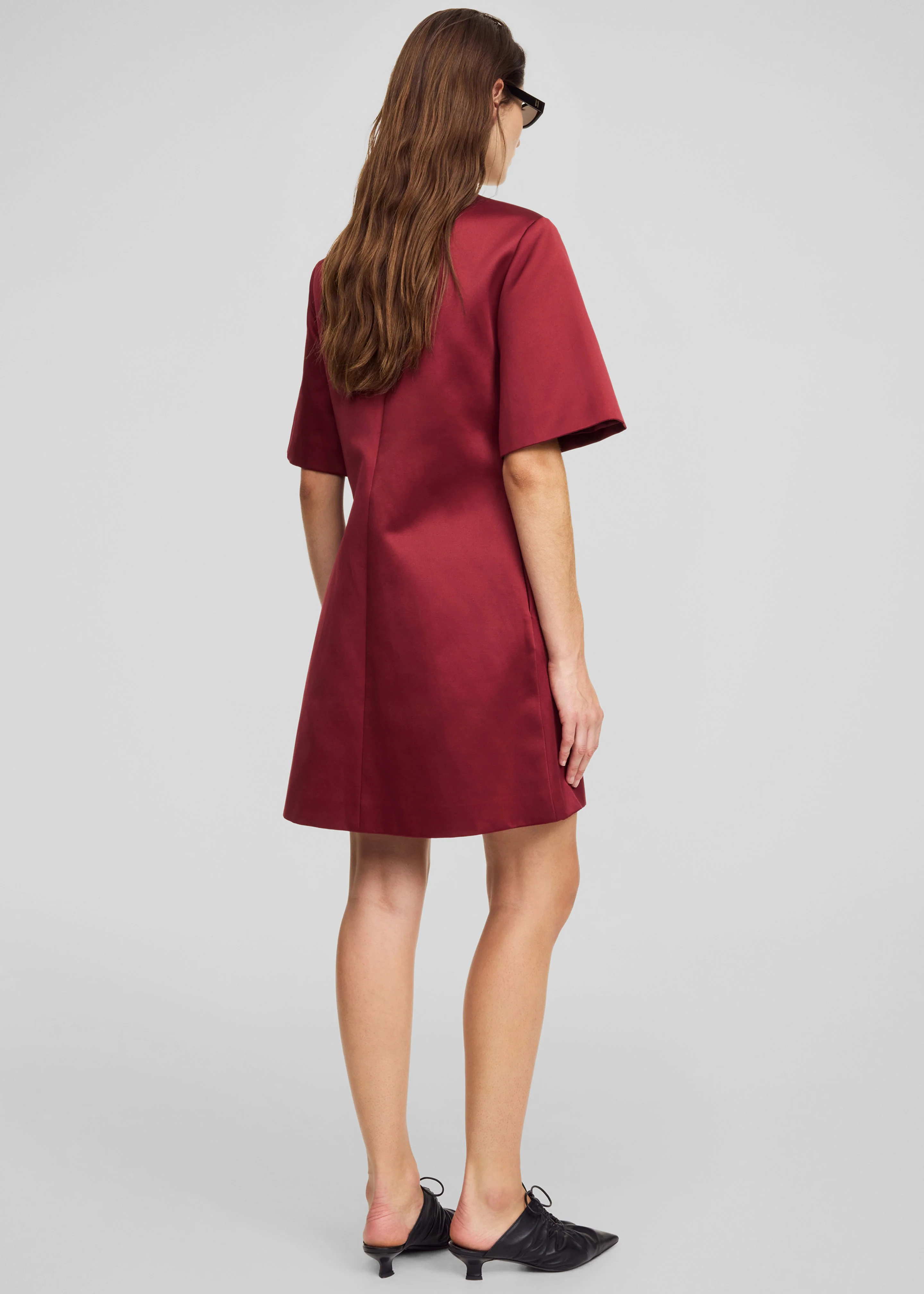 By Malene Birger Harperz Mini Dress - Cabernet - Image 5