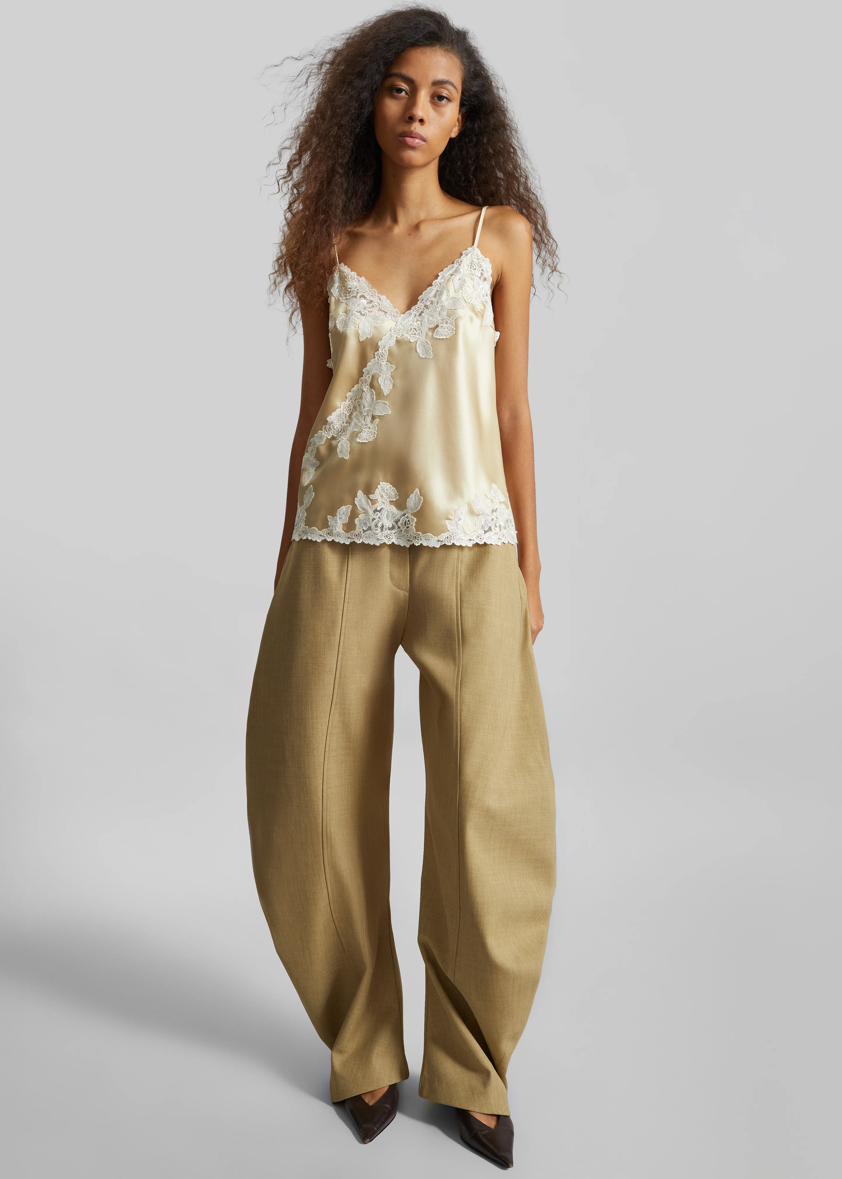 By Malene Birger Madeleine Satin Top - Vanilla Cream - Image 2