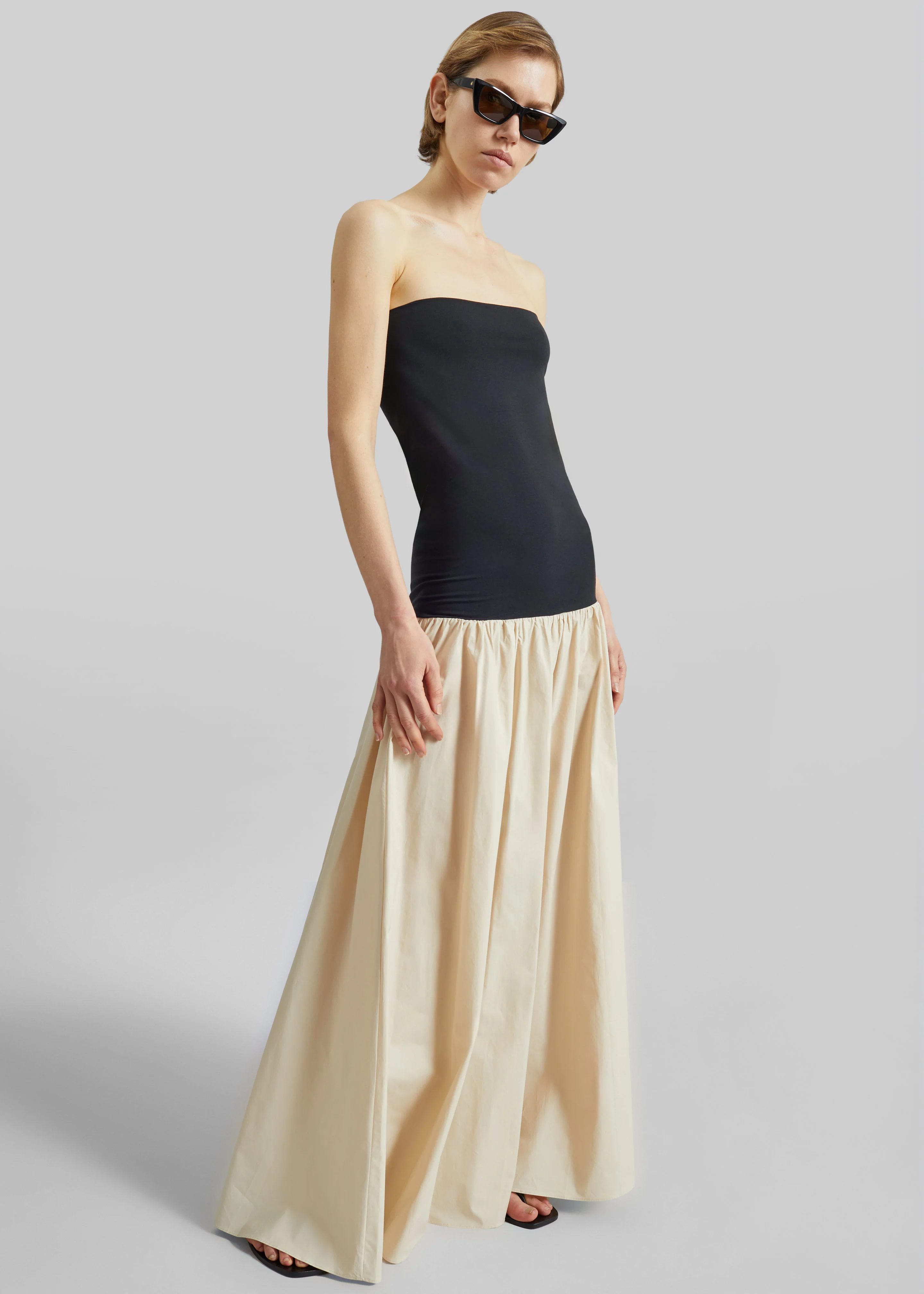By Malene Birger Marc Cotton Maxi Dress - Oyster Gray - Image 4