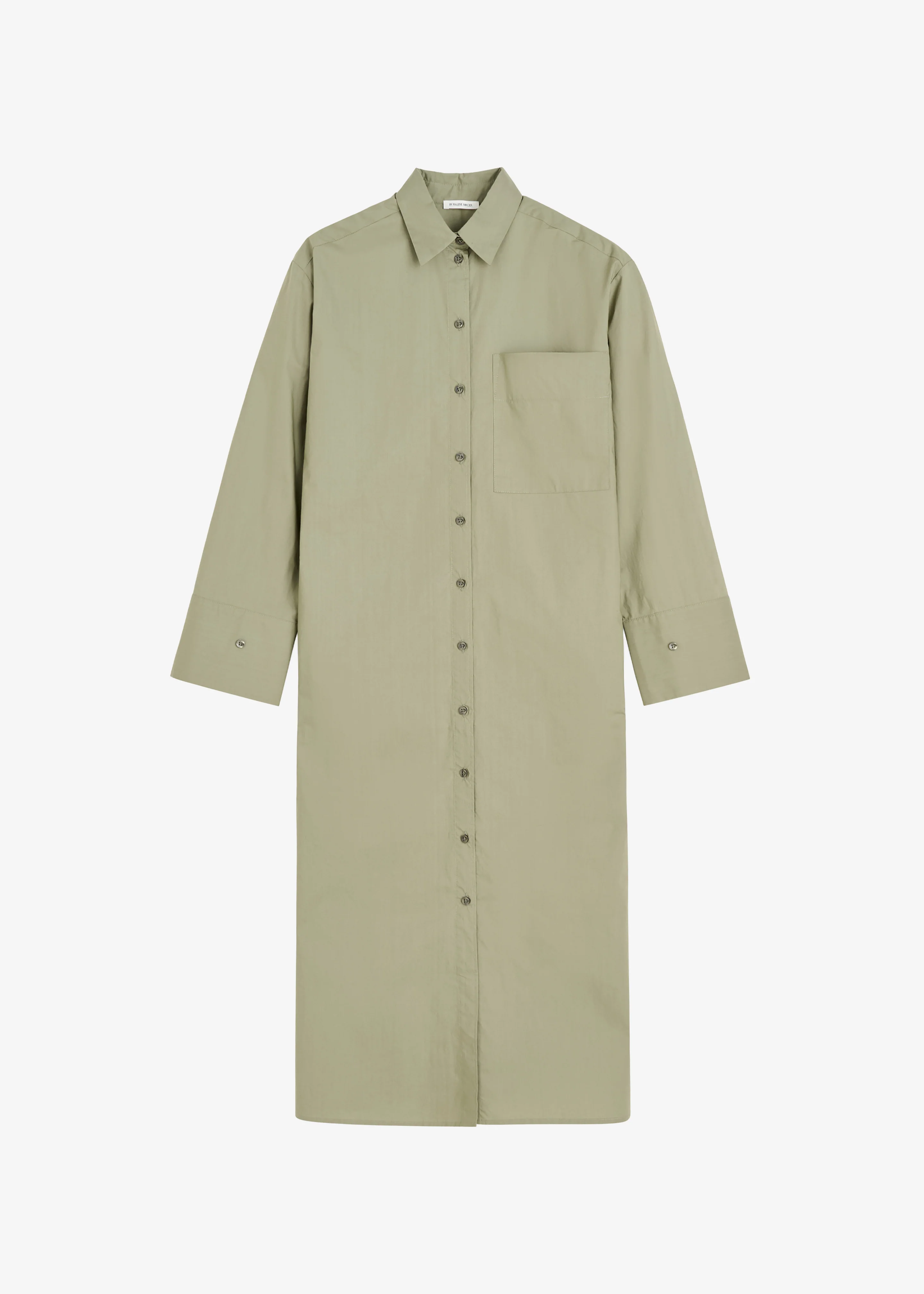 By Malene Birger Perroti Cotton Maxi Dress - Deep Lichen Green - Image 4