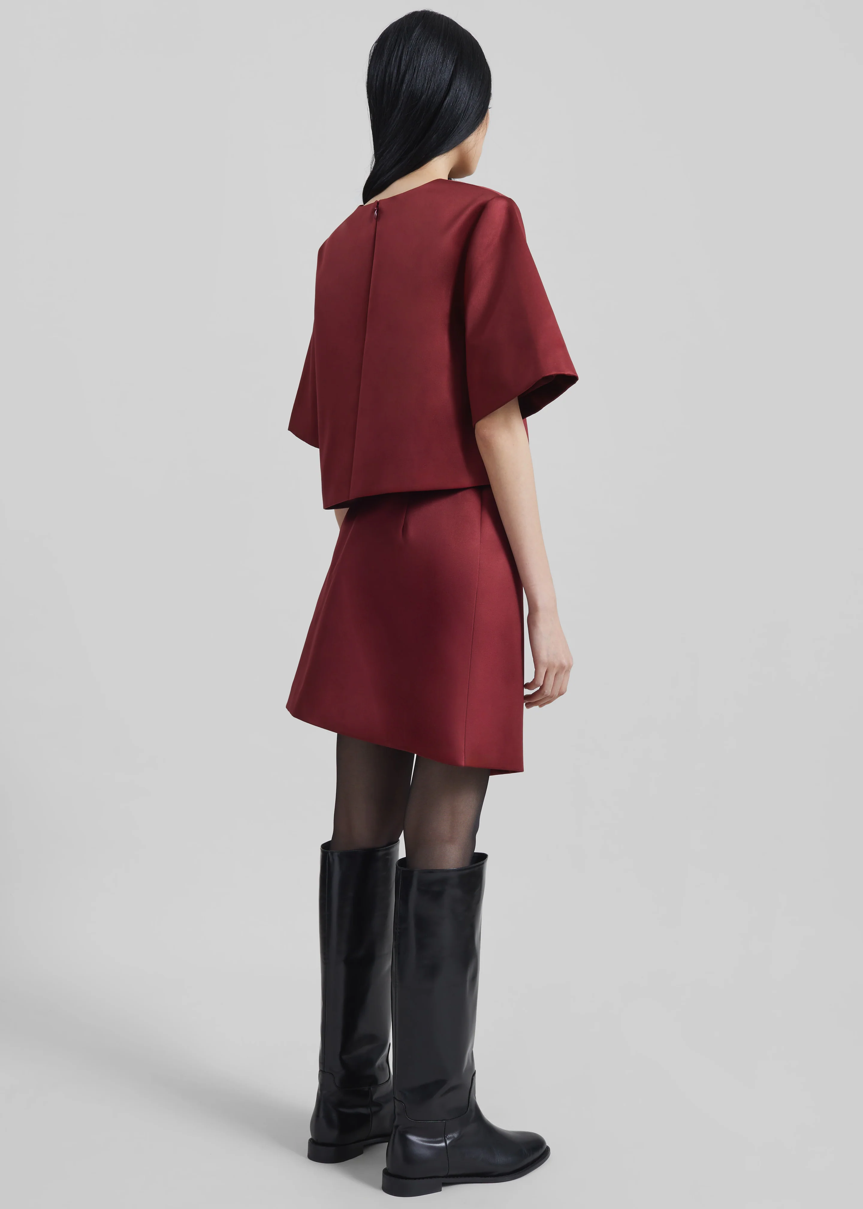 By Malene Birger Raye Mini Skirt - Cabernet - Image 8