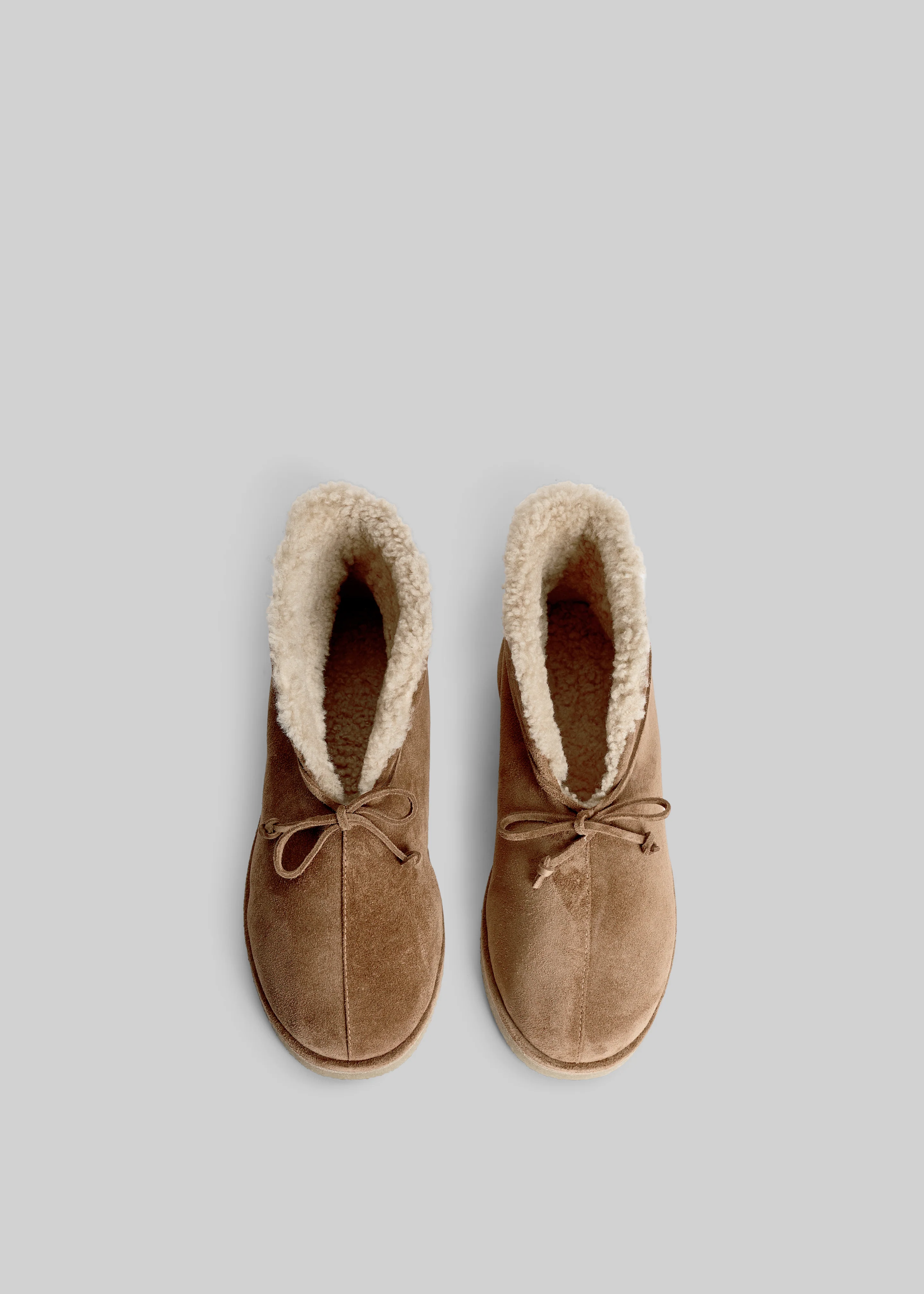 By Malene Birger Romma Shearling Boots - Tobacco Brown - Image 3