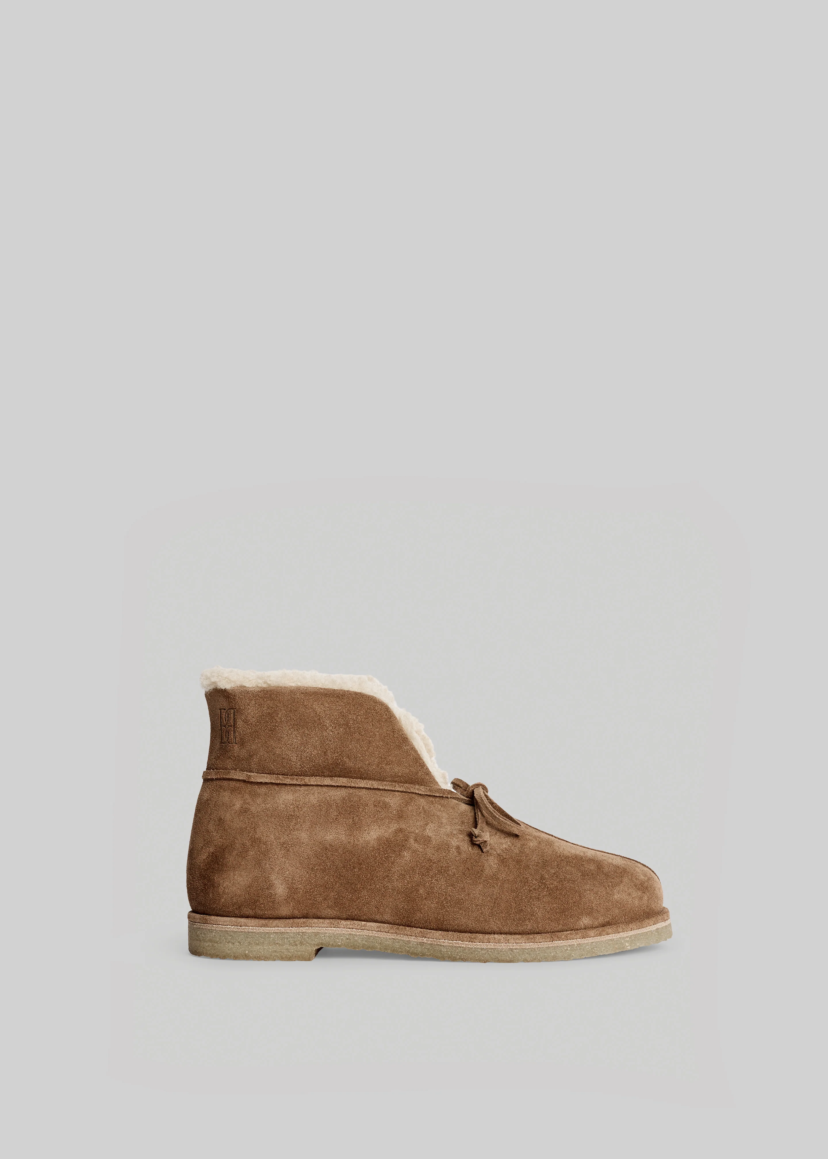 By Malene Birger Romma Shearling Boots - Tobacco Brown - Image 5