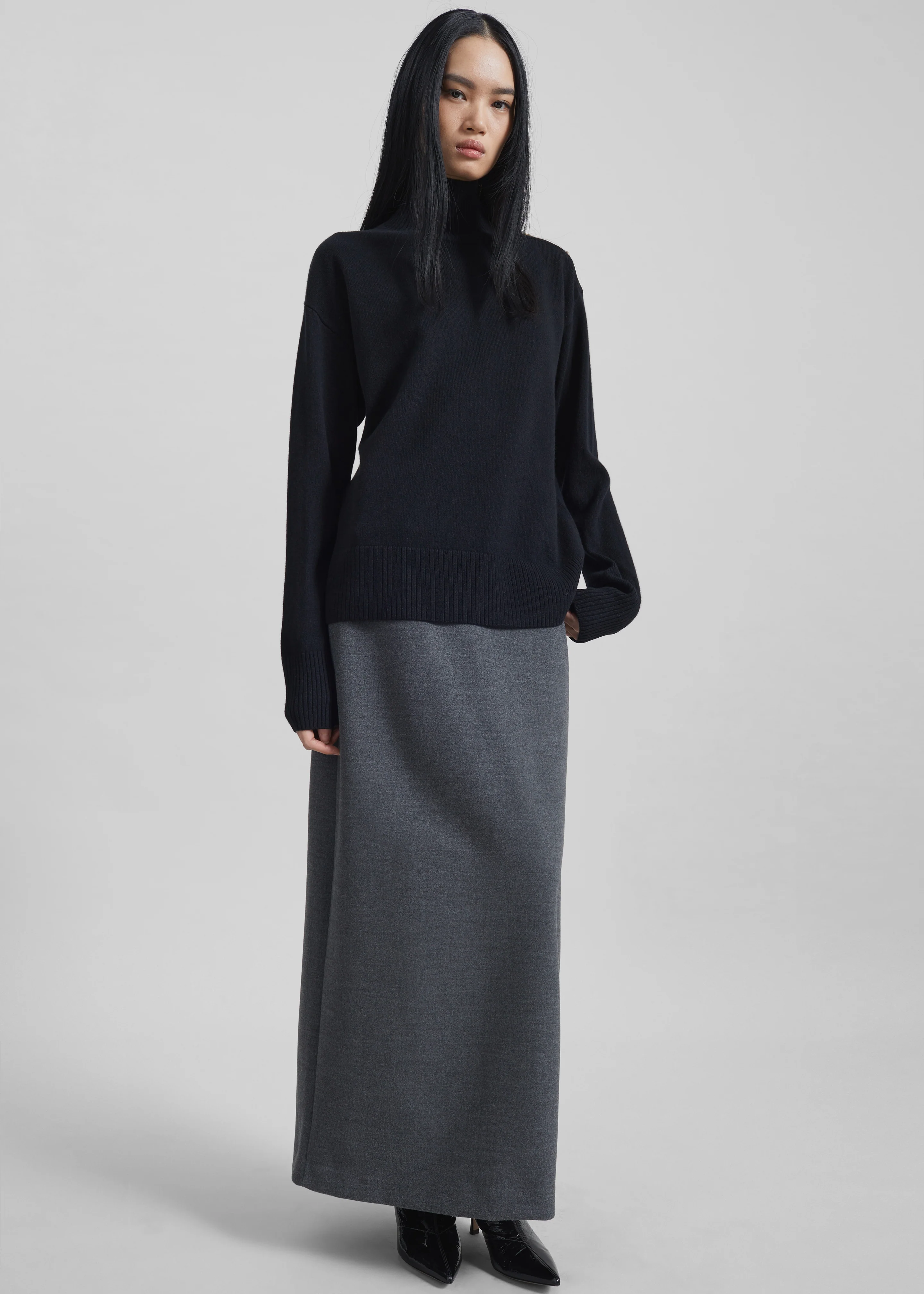 By Malene Birger Vanille Wool Sweater - Black - Image 4