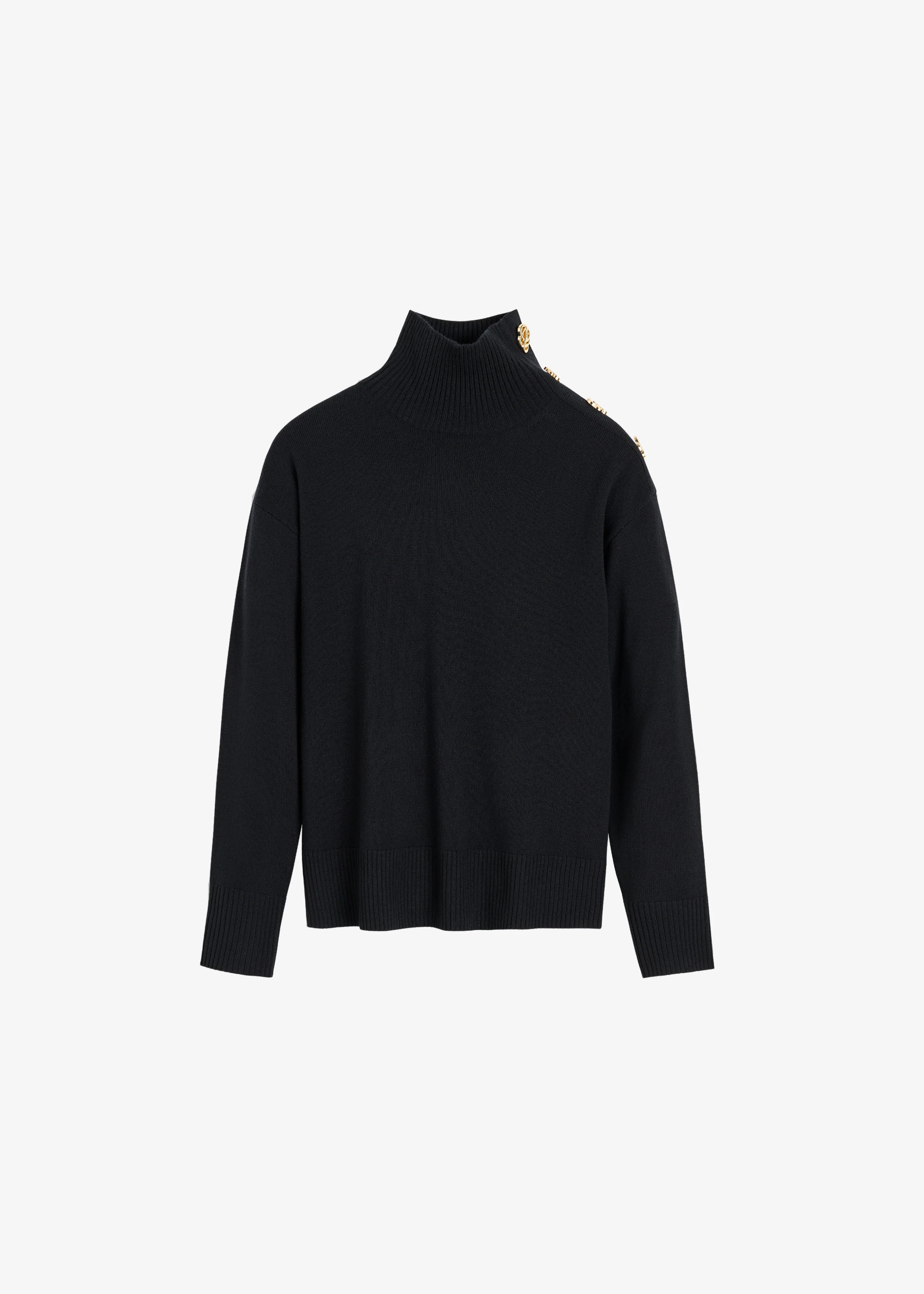 By Malene Birger Vanille Wool Sweater - Black - Image 7