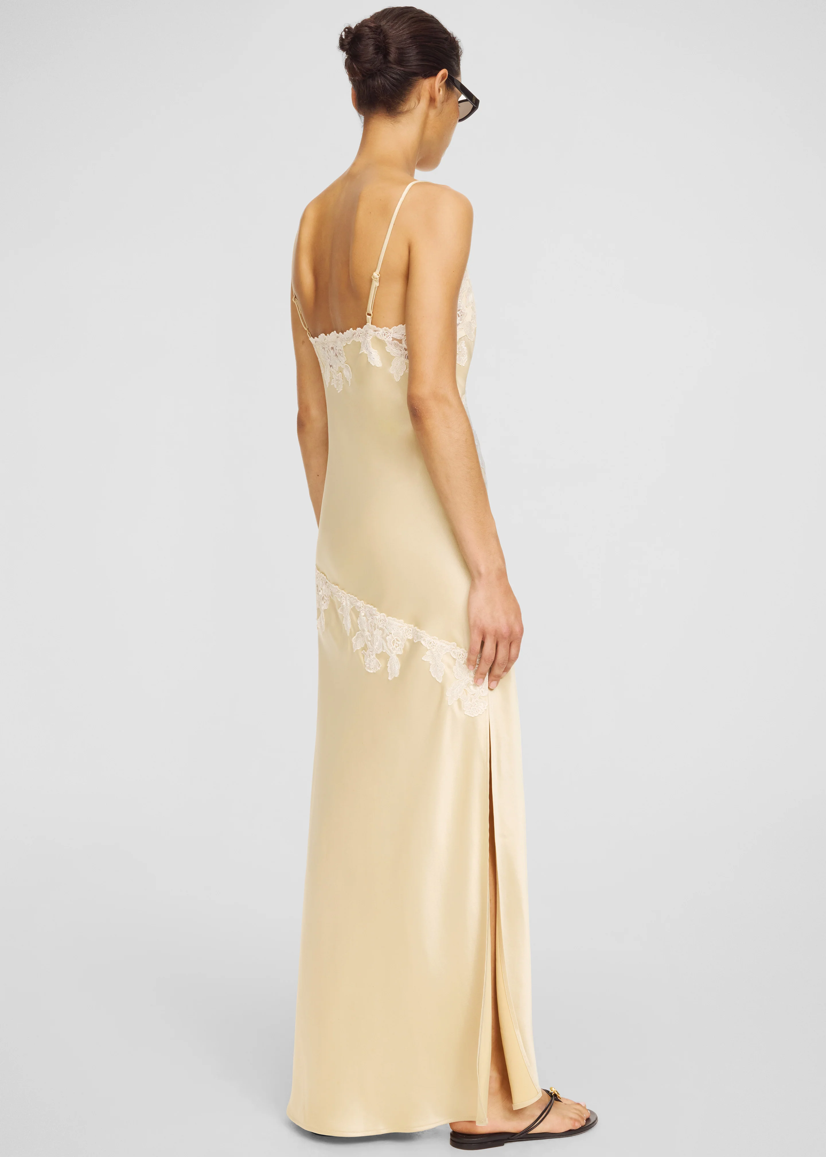 By Malene Birger Vera Satin Maxi Dress - Vanilla Cream - Image 4