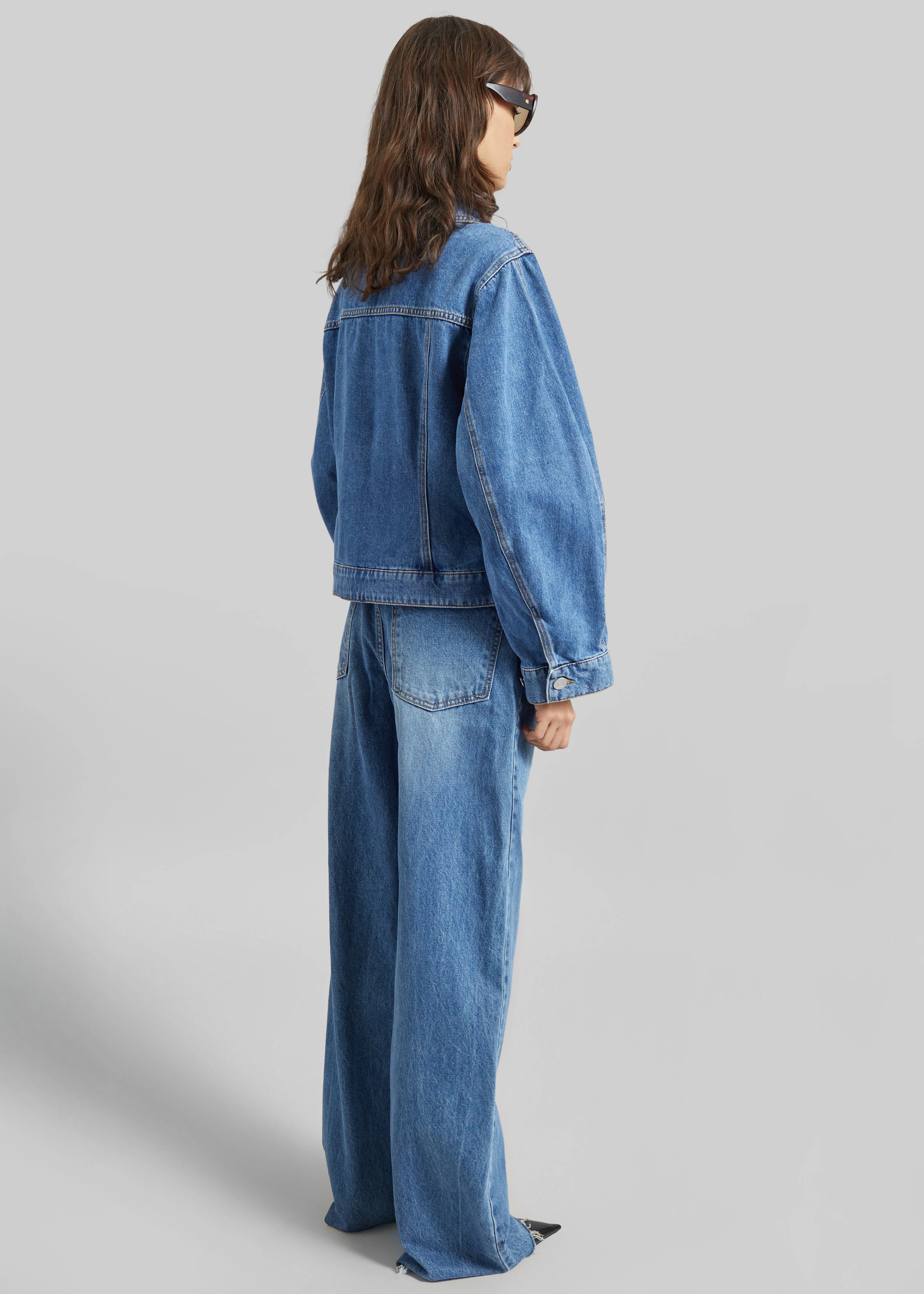 By Malene Birger Villies Jacket - Mid Denim Blue - Image 6
