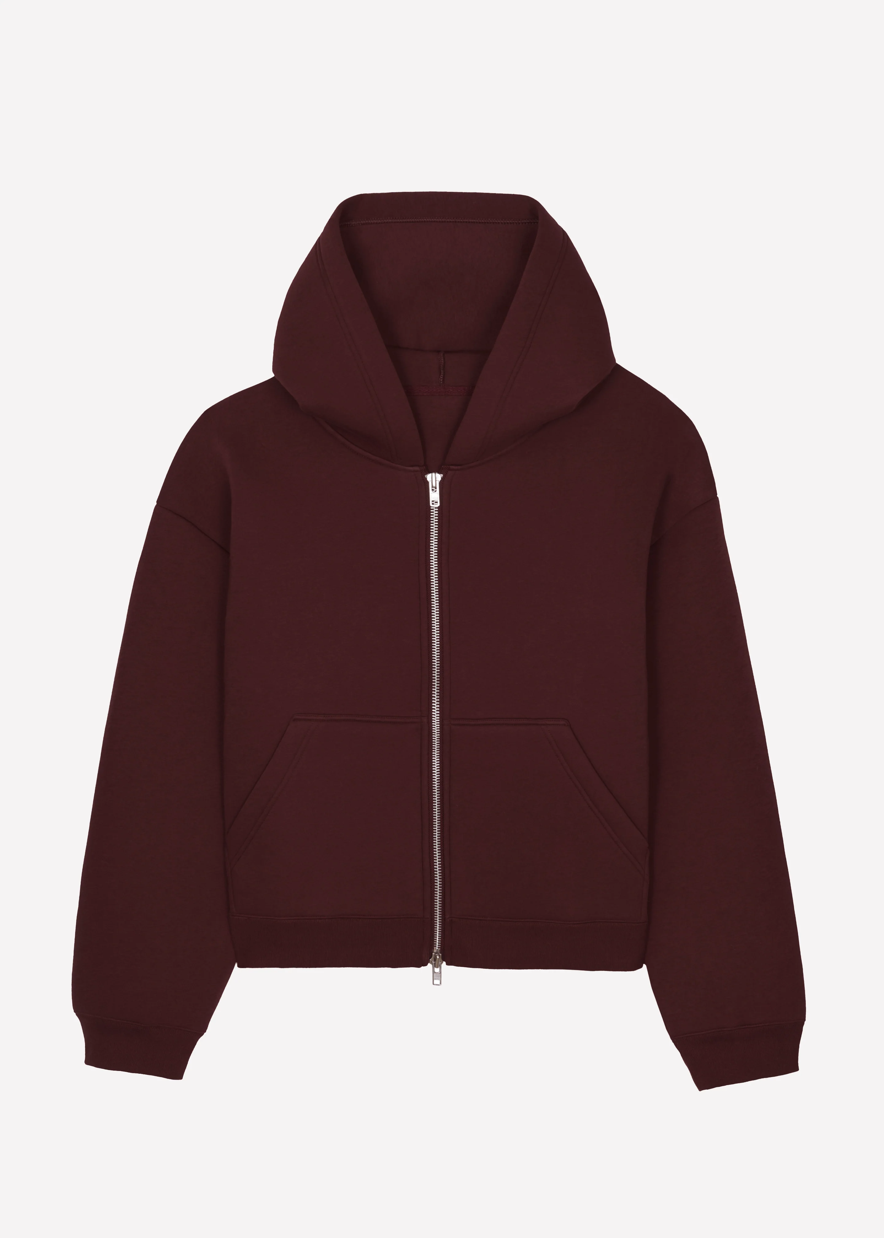 Calder Neoprene Zip-Up Hoodie - Burgundy - Image 14