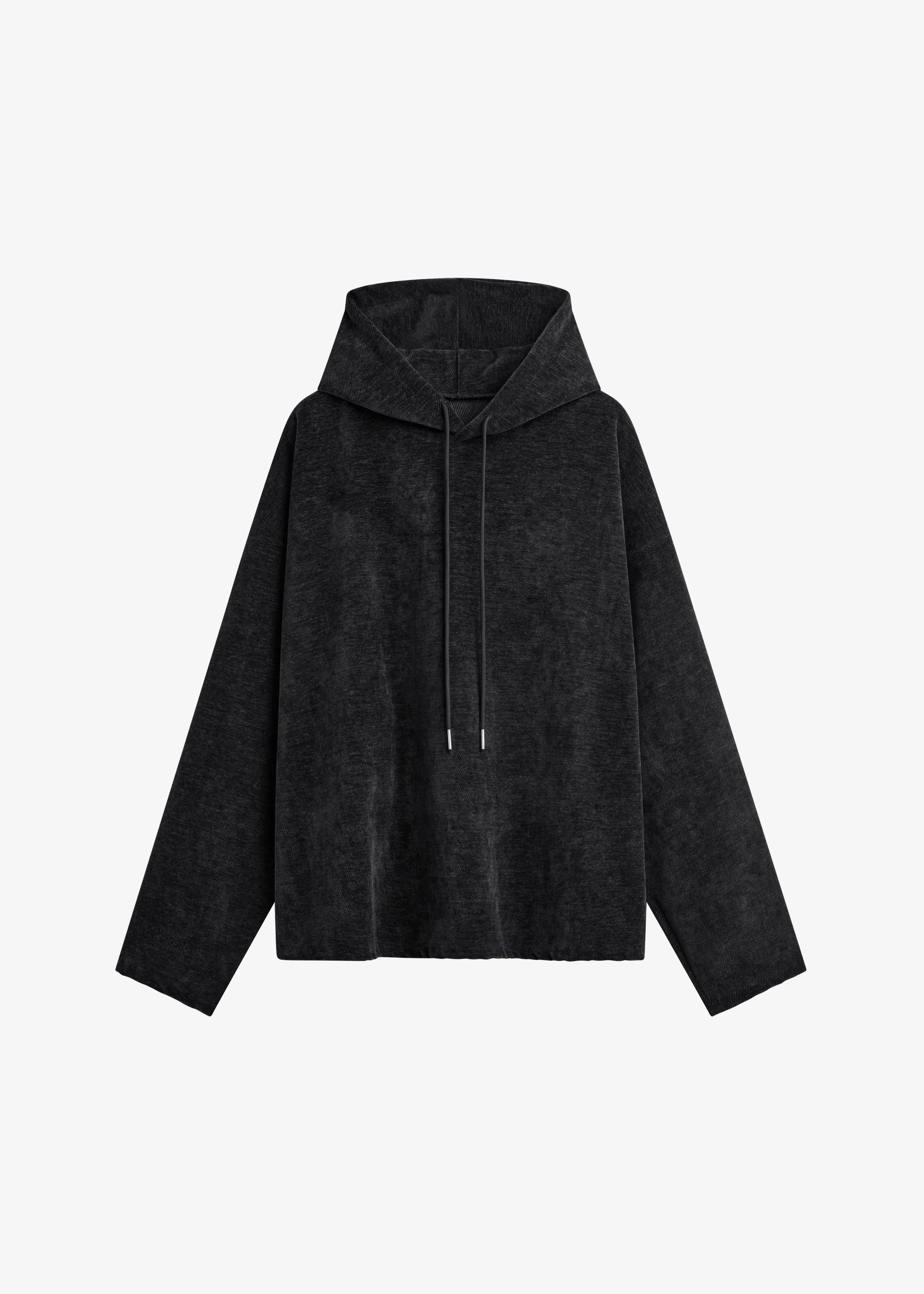 Caleb Velvet Hoodie - Black - Image 7