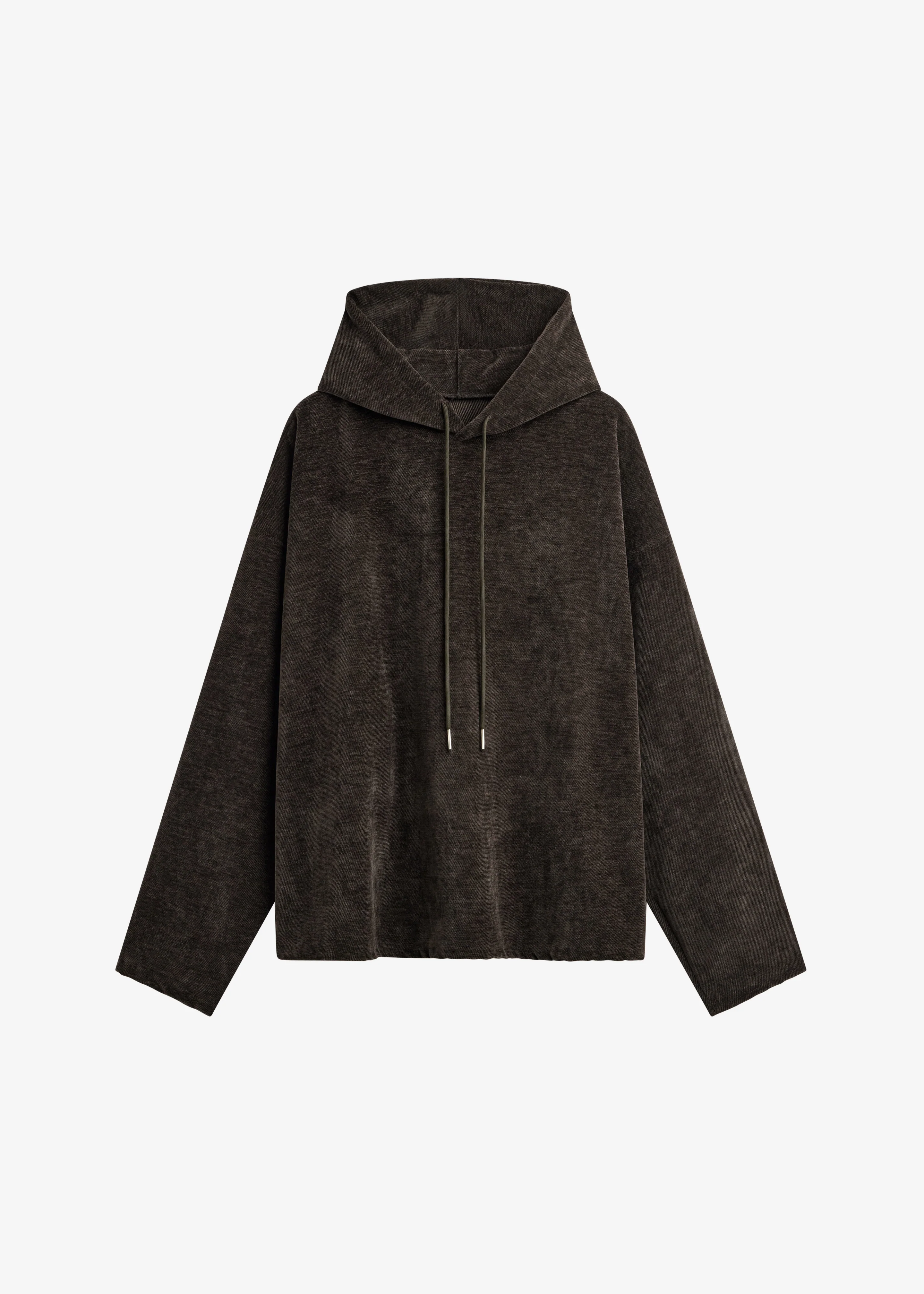 Caleb Velvet Hoodie - Brown - Image 8
