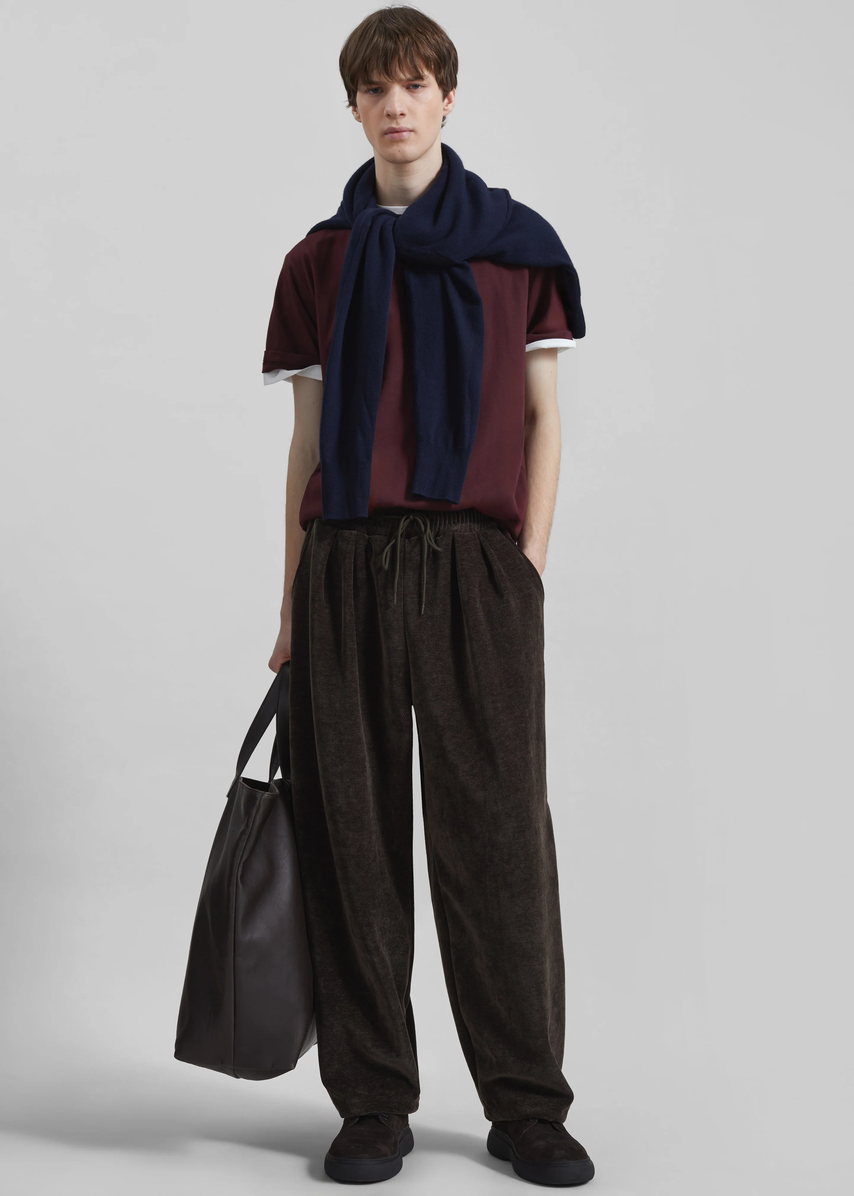 Caleb Velvet Joggers - Brown - Image 6