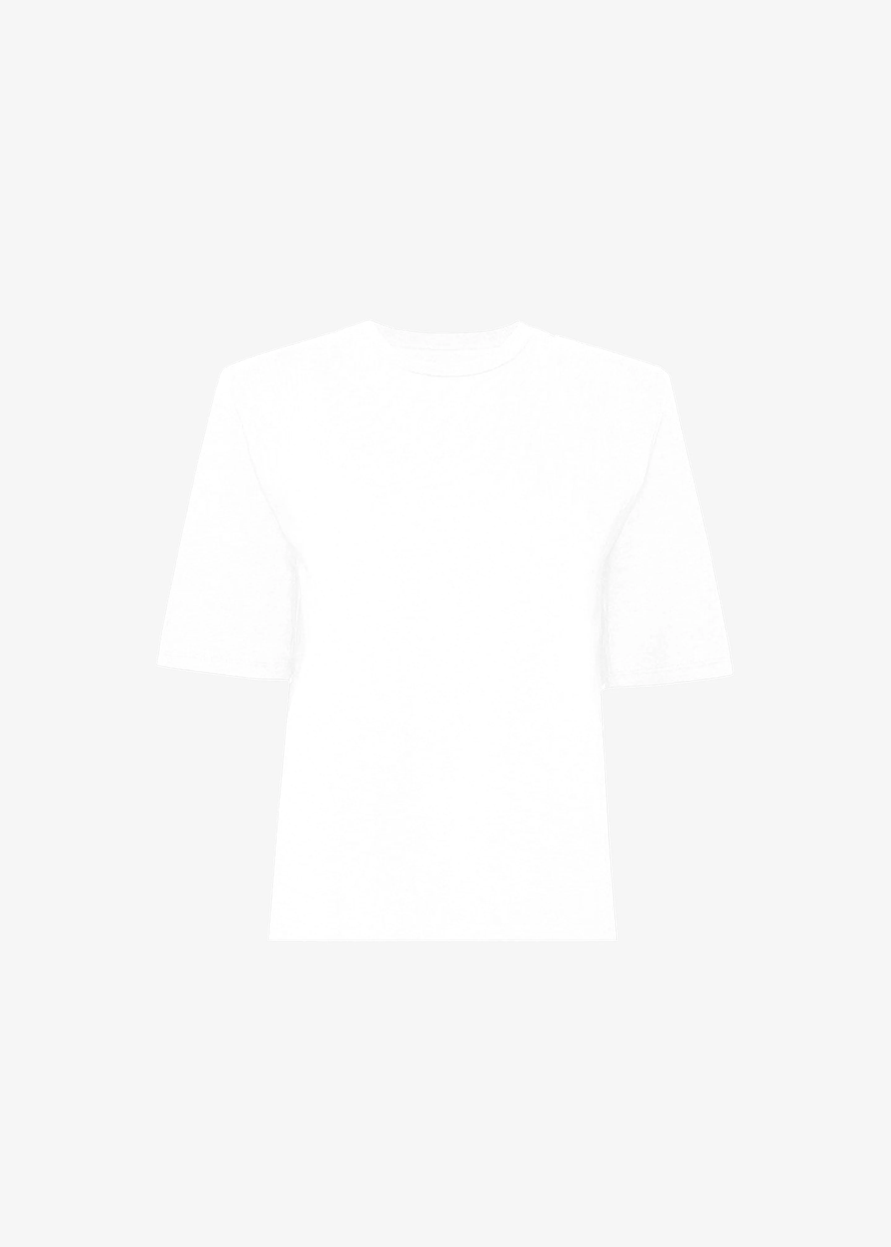 Carrington Padded Shoulder Tee - White - Image 10