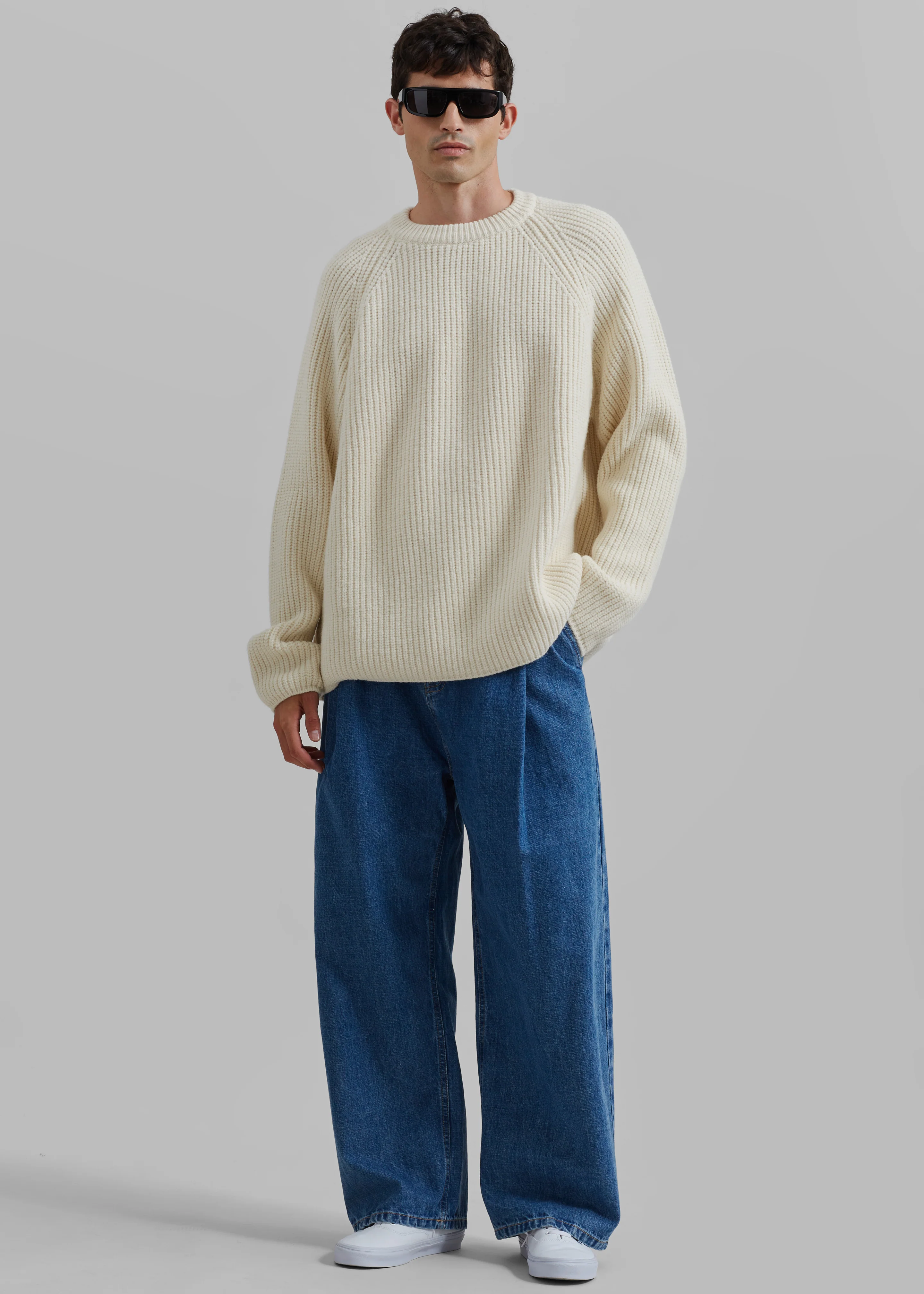 Carter Crew Neck Sweater - Beige - Image 4