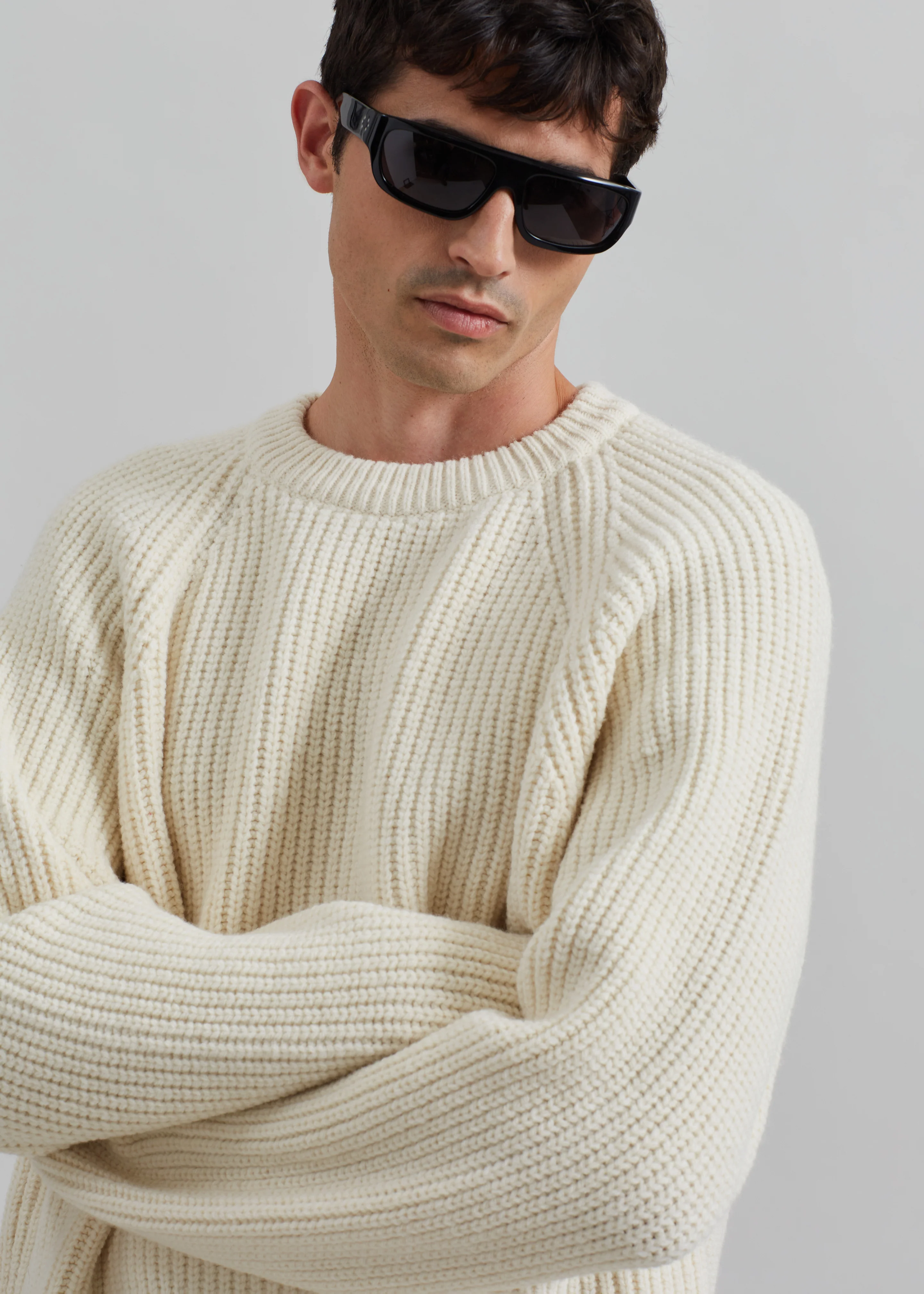 Carter Crew Neck Sweater - Beige - Image 5