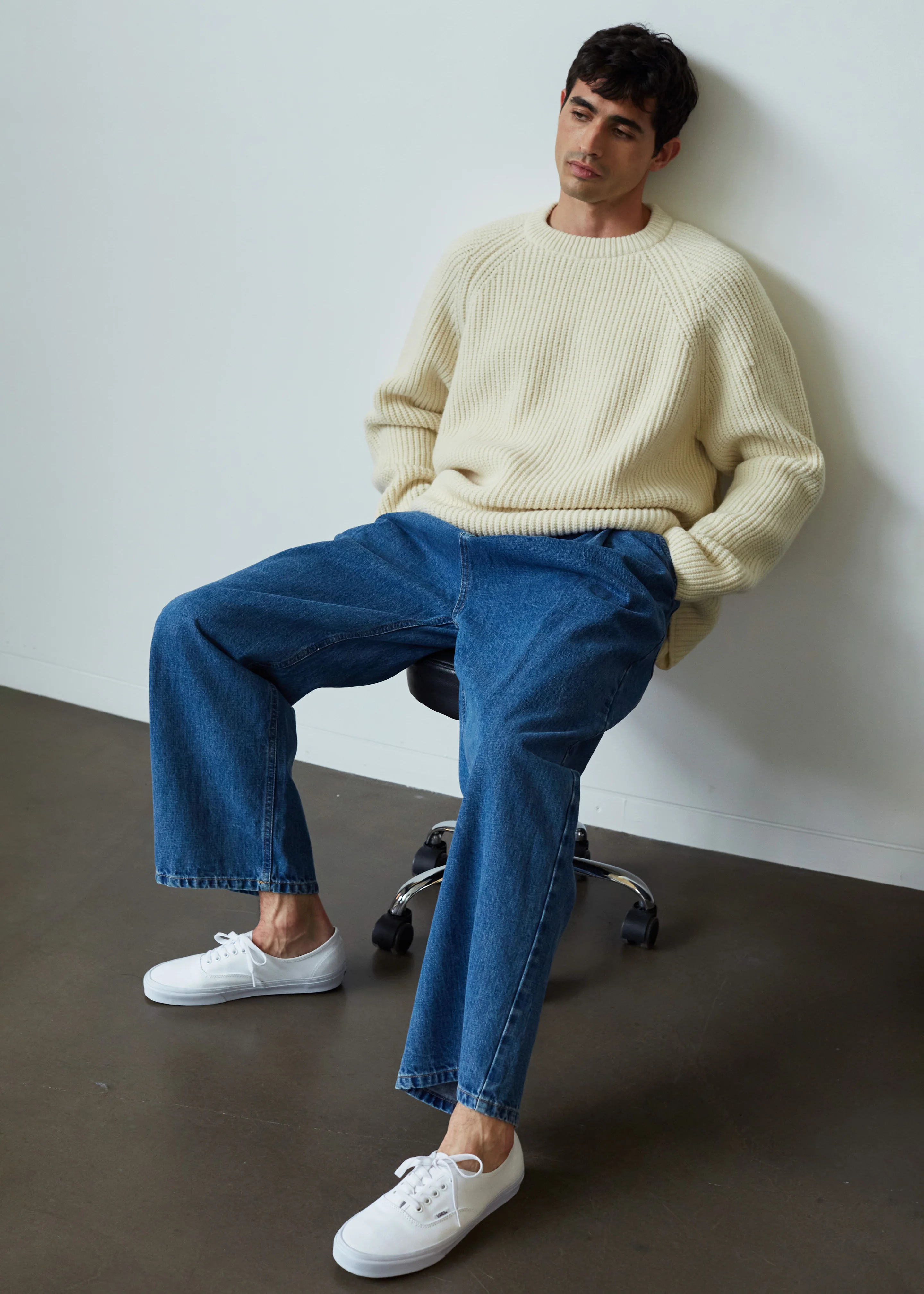 Carter Crew Neck Sweater - Beige - Image 8
