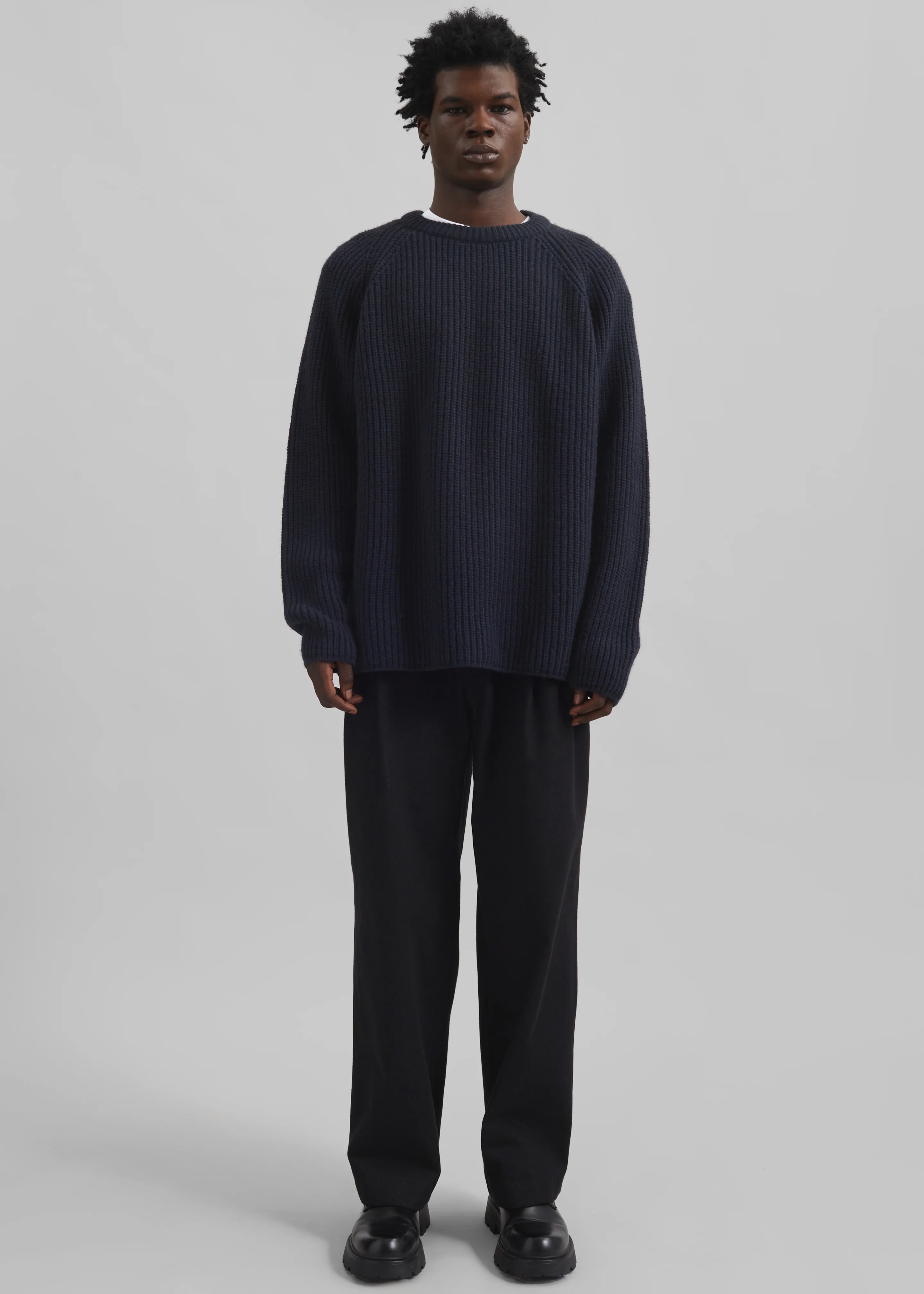 Carter Crew Neck Sweater - Navy - Image 3