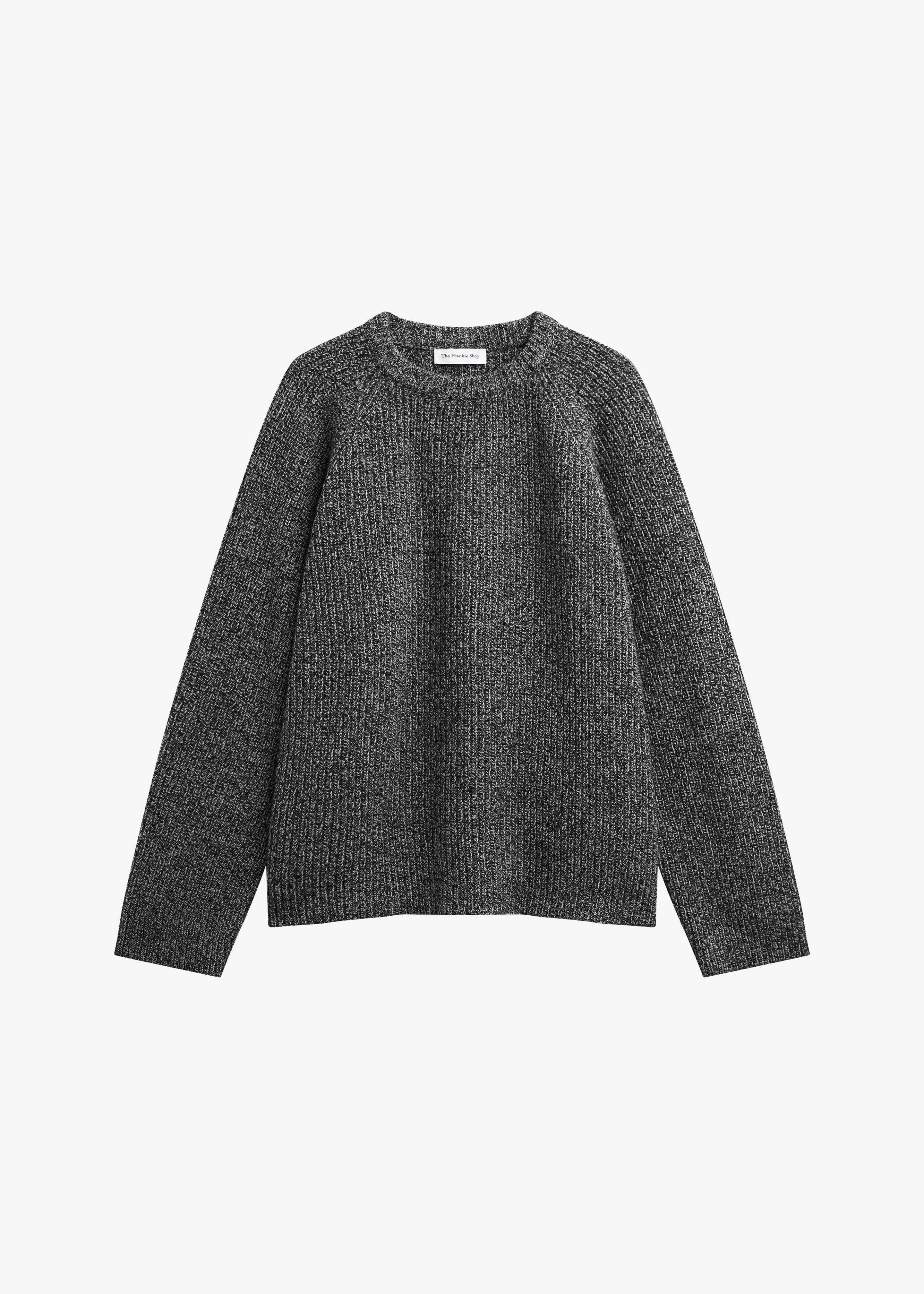 Carter Crewneck Sweater - Black Melange - Image 11
