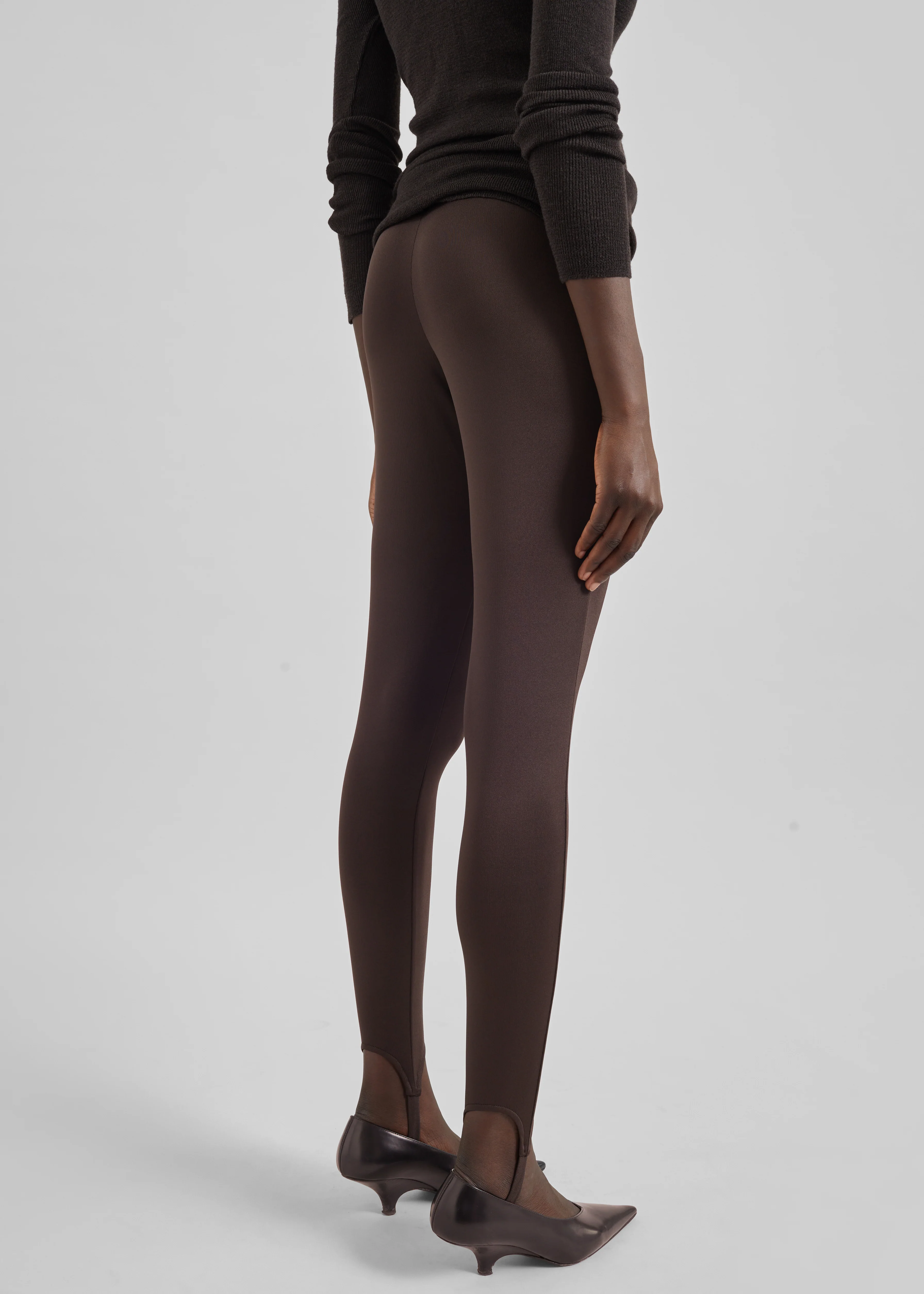 Caserta Stirrup Leggings - Brown - Image 8