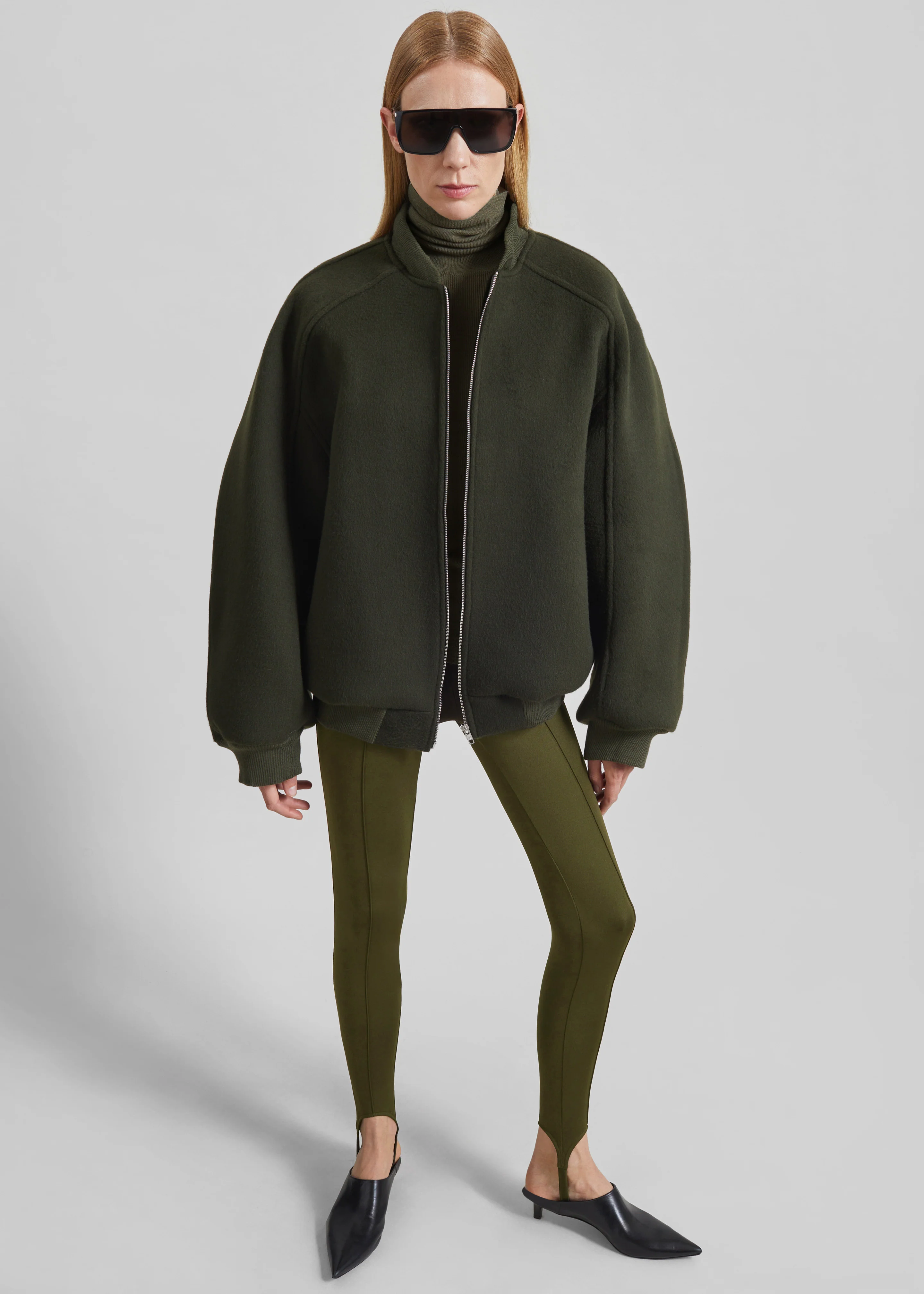 Caserta Stirrup Leggings - Olive - Image 4