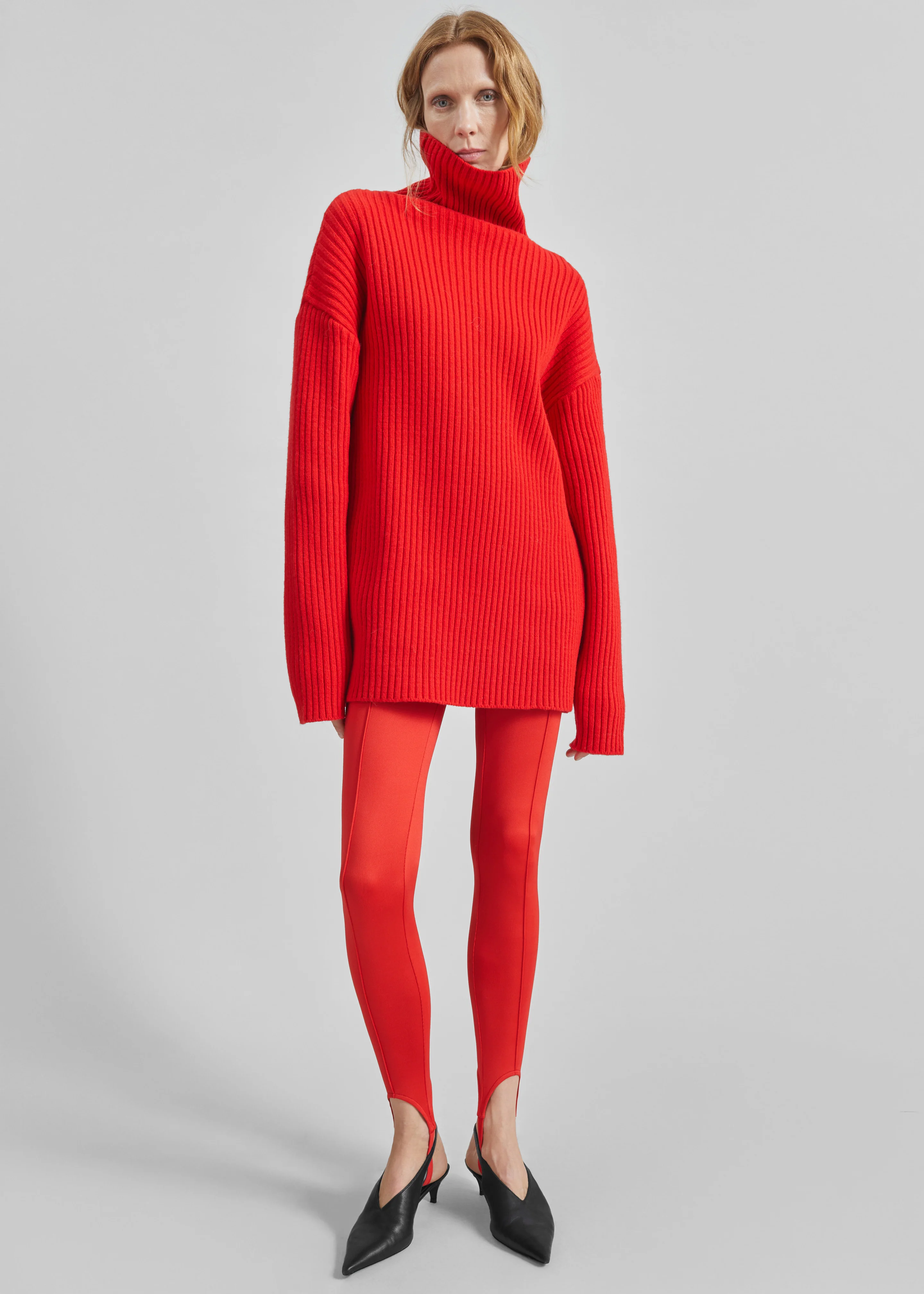 Caserta Stirrup Leggings - Red - Image 3