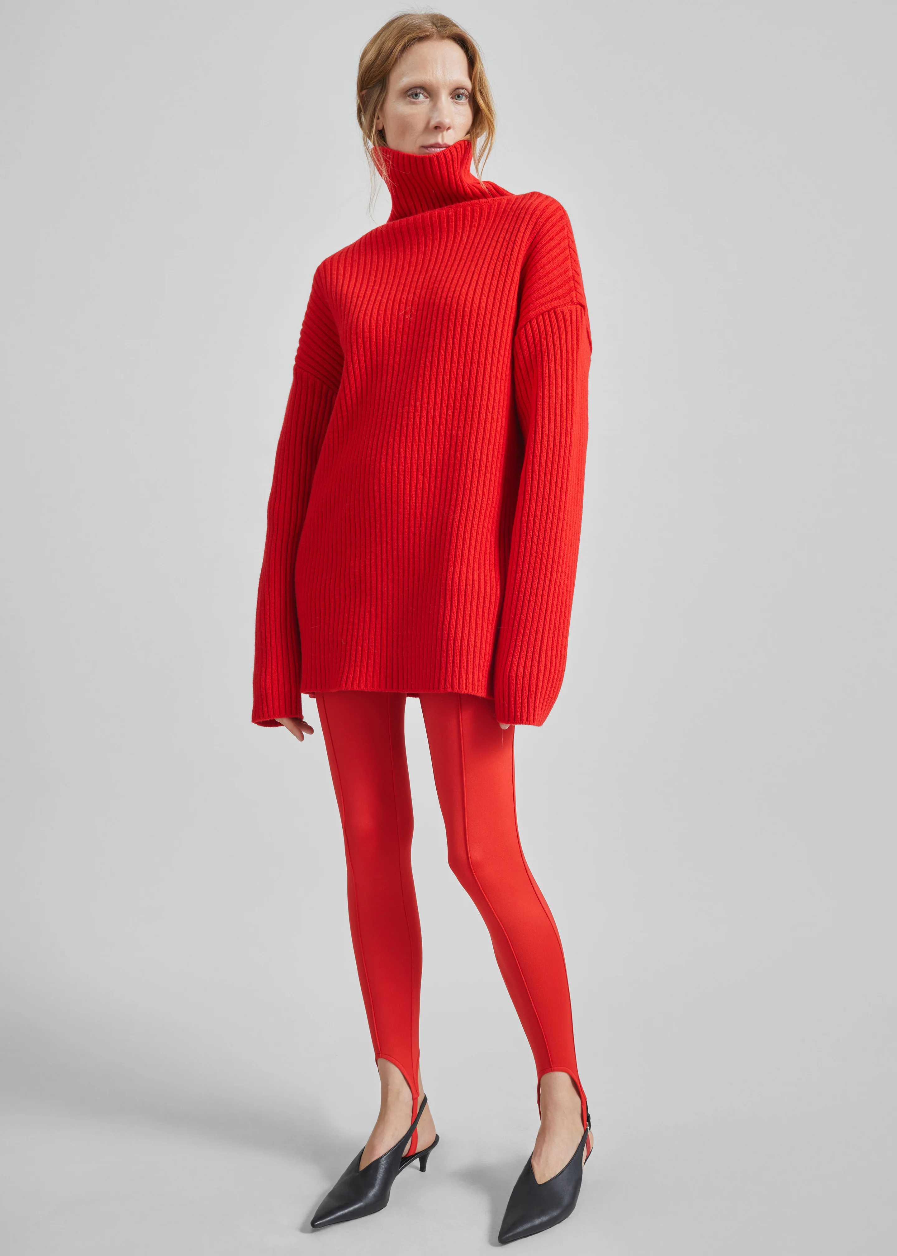 Caserta Stirrup Leggings - Red - Image 6