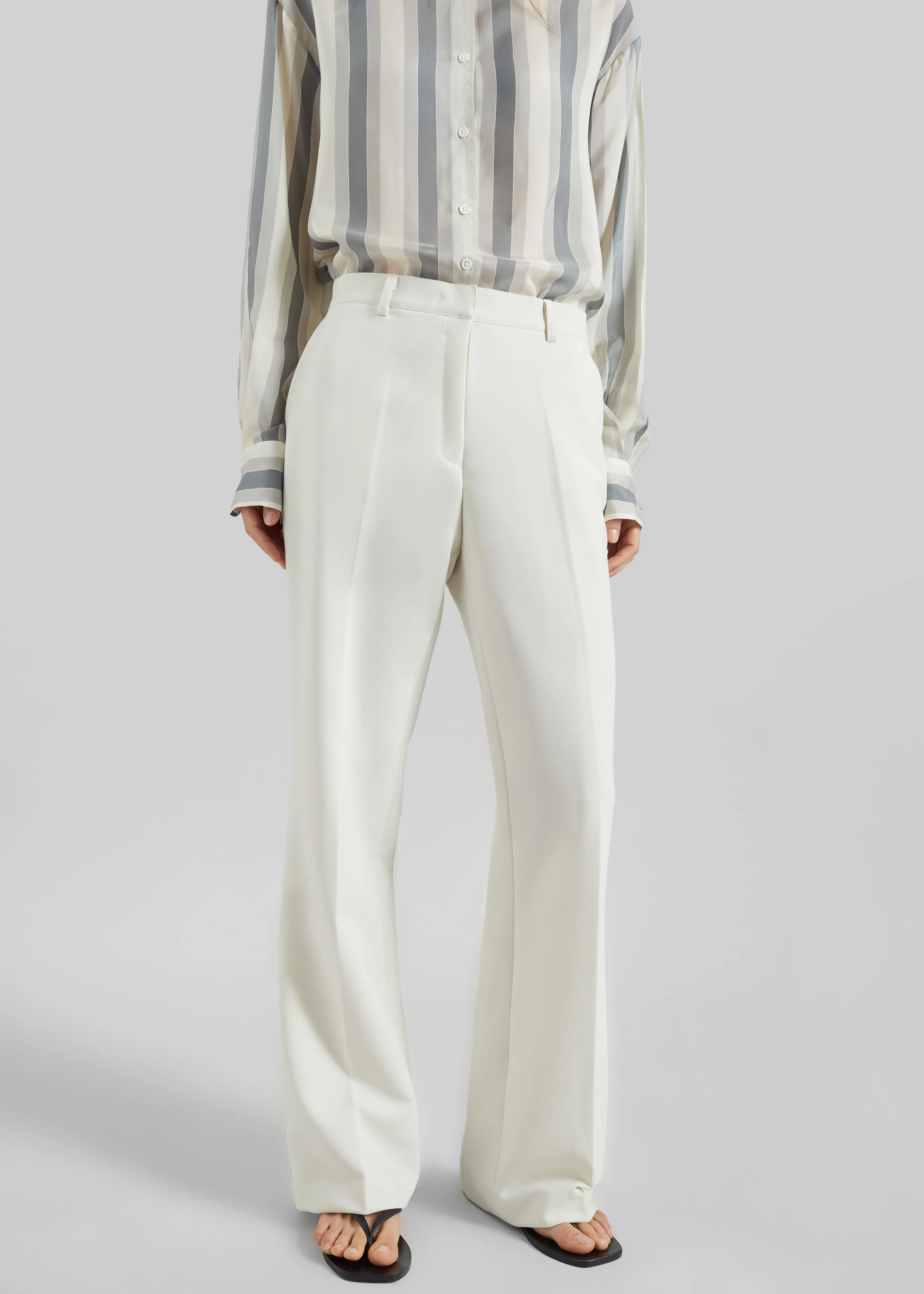 Chesnay Bootcut Pants - Cream - Image 3