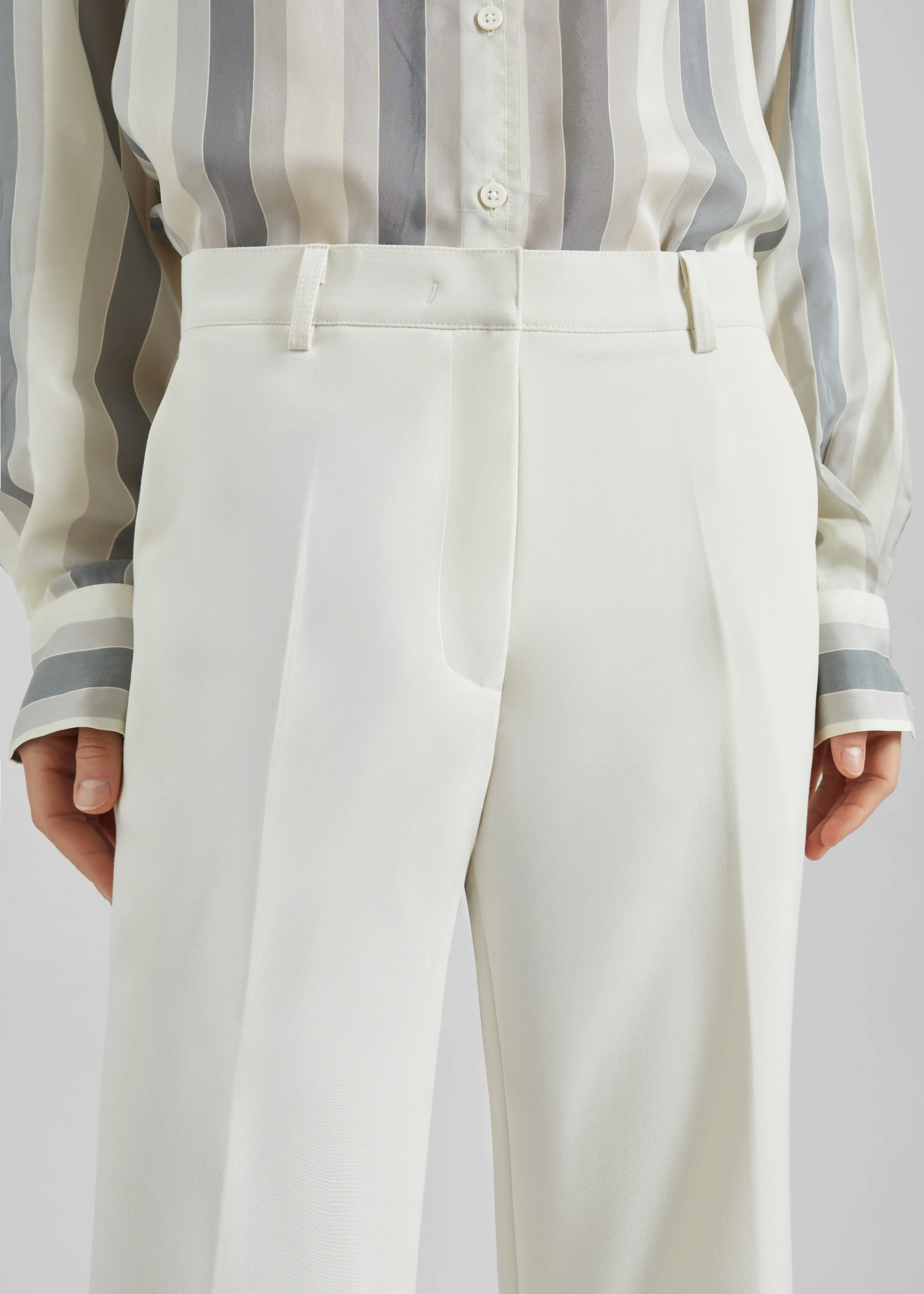 Chesnay Bootcut Pants - Cream - Image 4