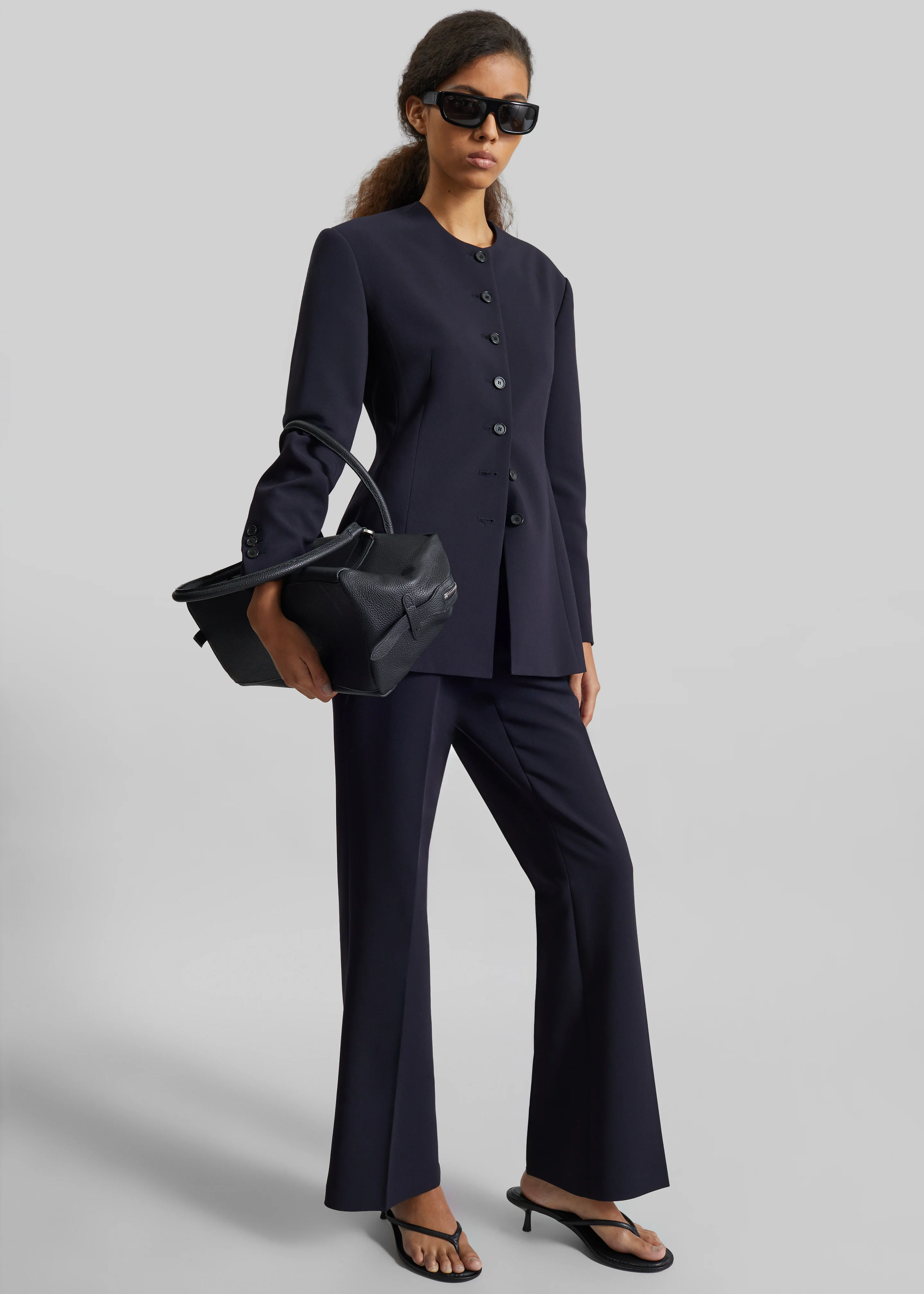 Chesnay Bootcut Pants - Navy - Image 2